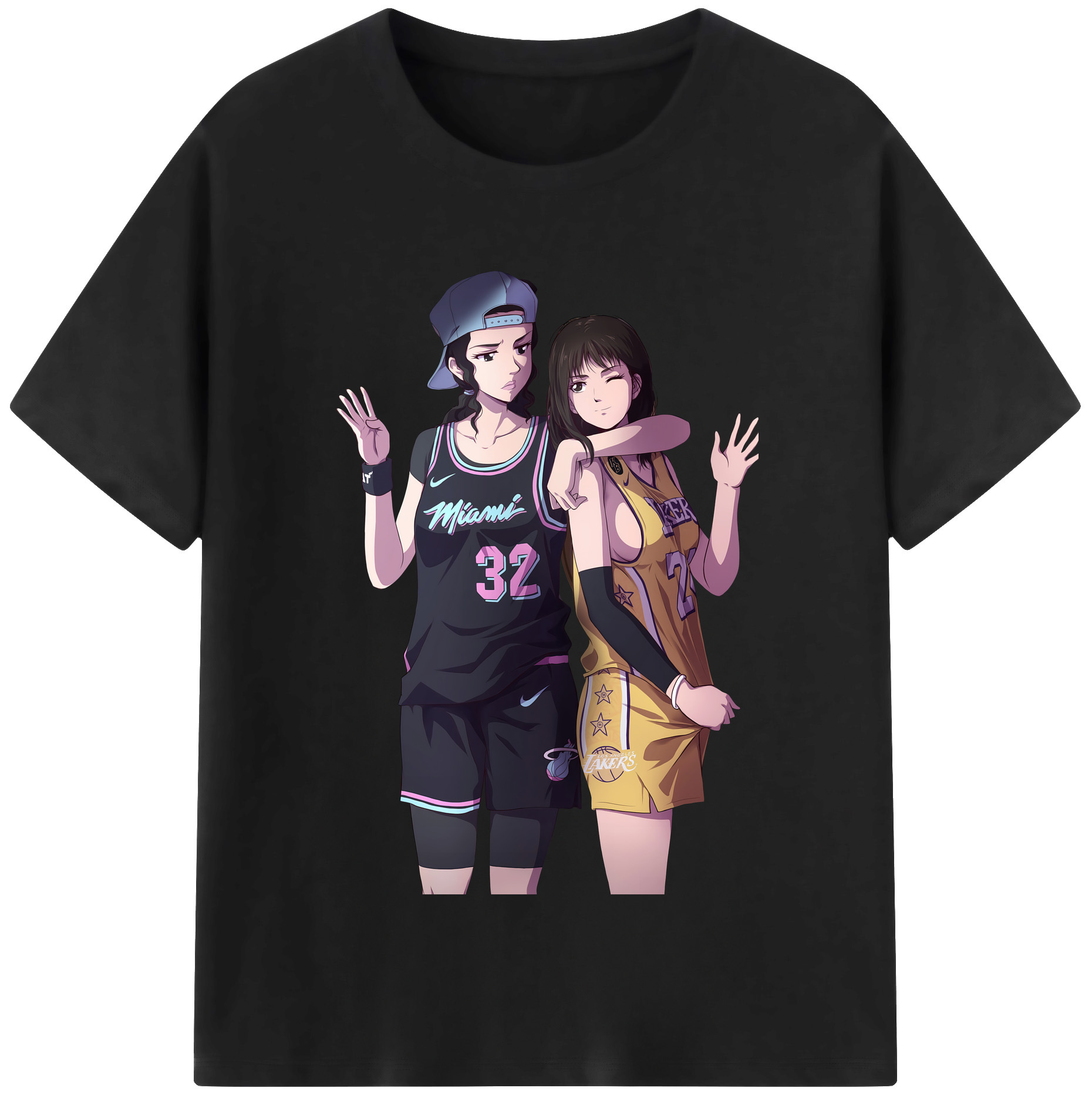 （画像用） SLAM DUNK／スラムダンク レディースカジュアルプリントTシャツ（綿100％）