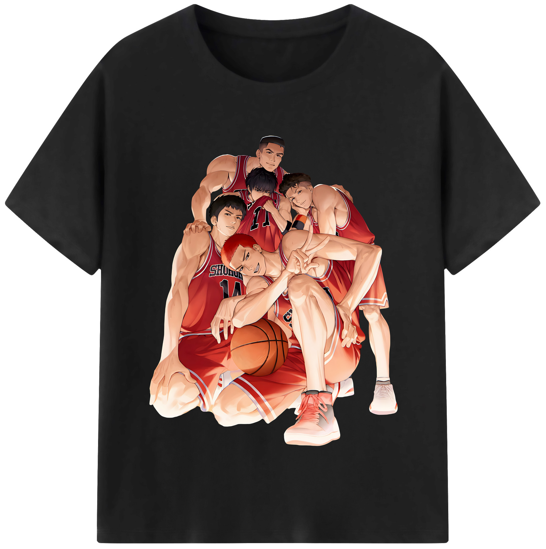 （画像用） SLAM DUNK／スラムダンク レディースカジュアルプリントTシャツ（綿100％）