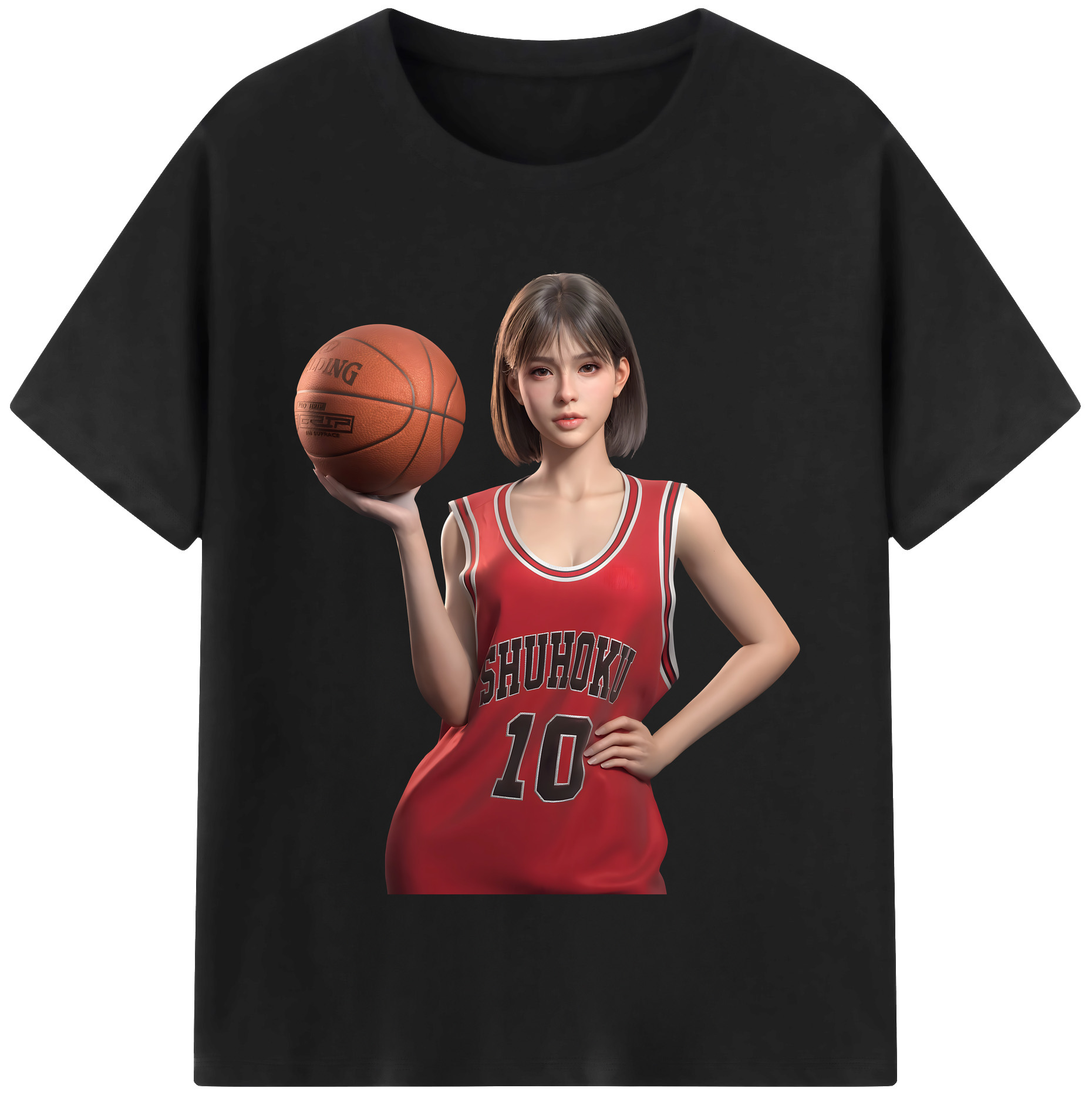 （画像用） SLAM DUNK／スラムダンク レディースカジュアルプリントTシャツ（綿100％）