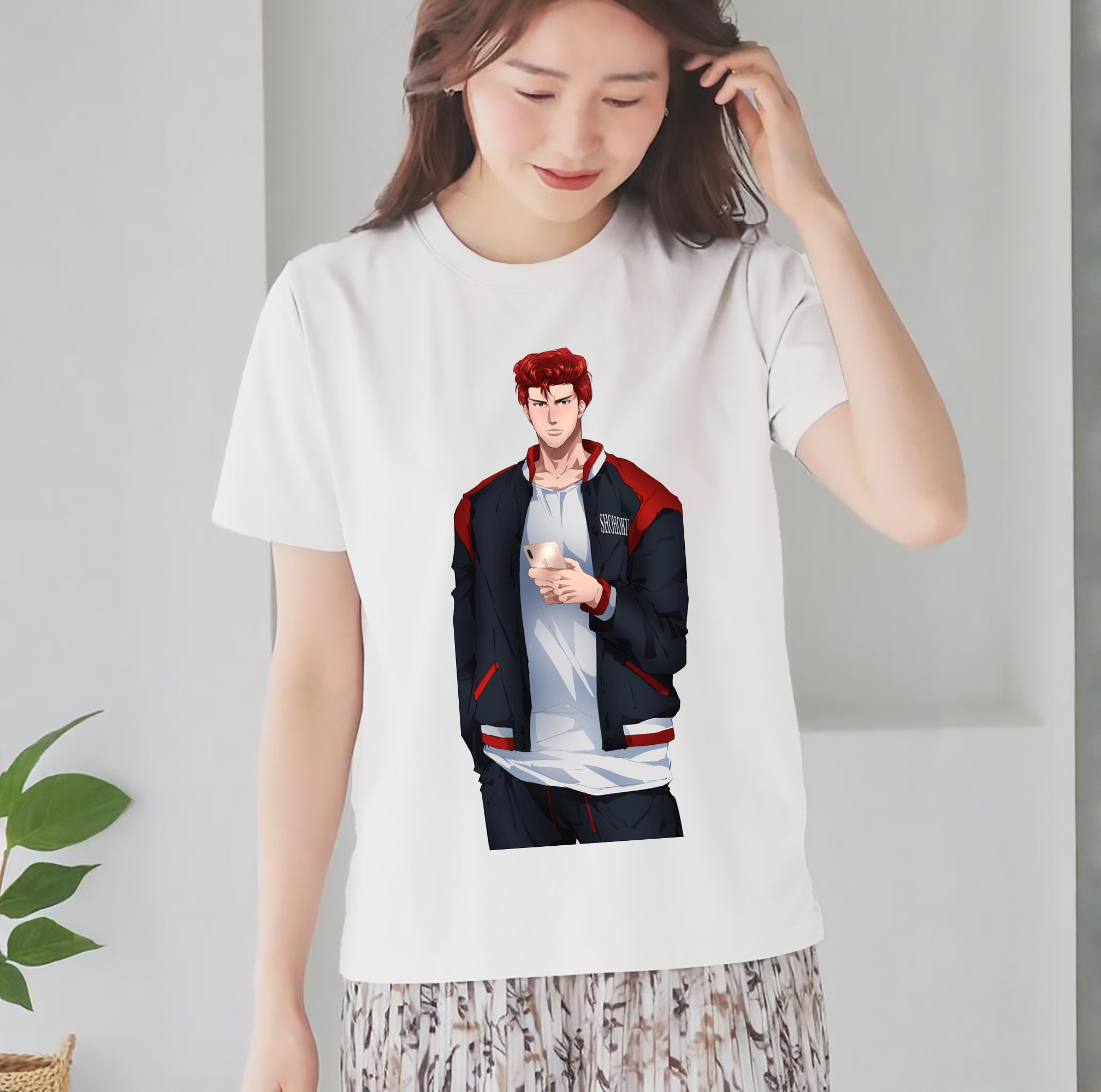 SLAM DUNK／スラムダンク レディースカジュアルプリントTシャツ（綿100％）