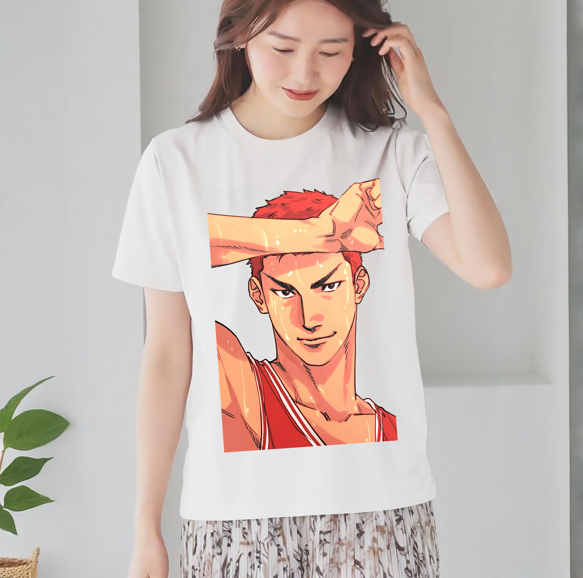 SLAM DUNK／スラムダンク レディースカジュアルプリントTシャツ（綿100％）