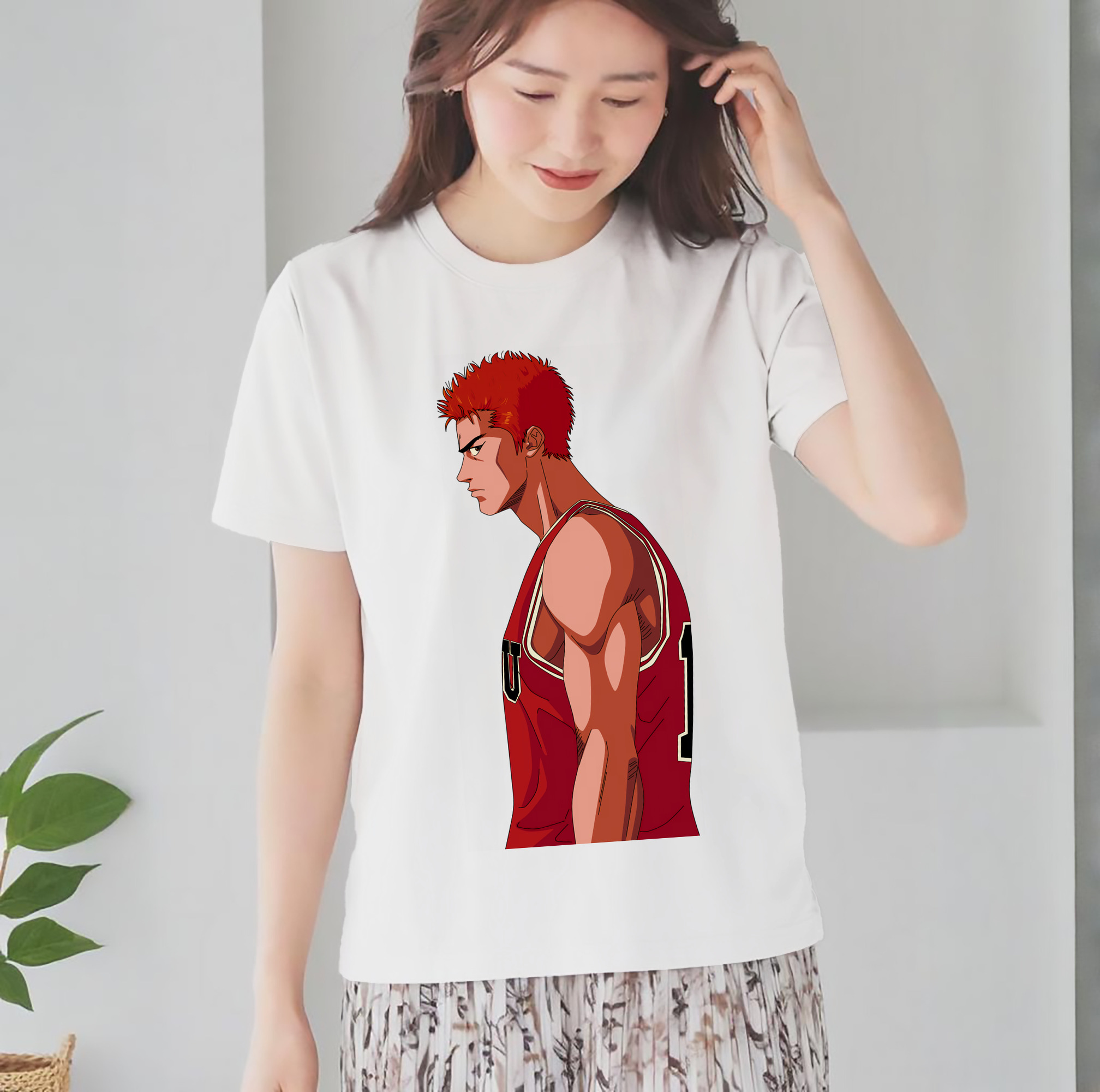 SLAM DUNK／スラムダンク レディースカジュアルプリントTシャツ（綿100％）