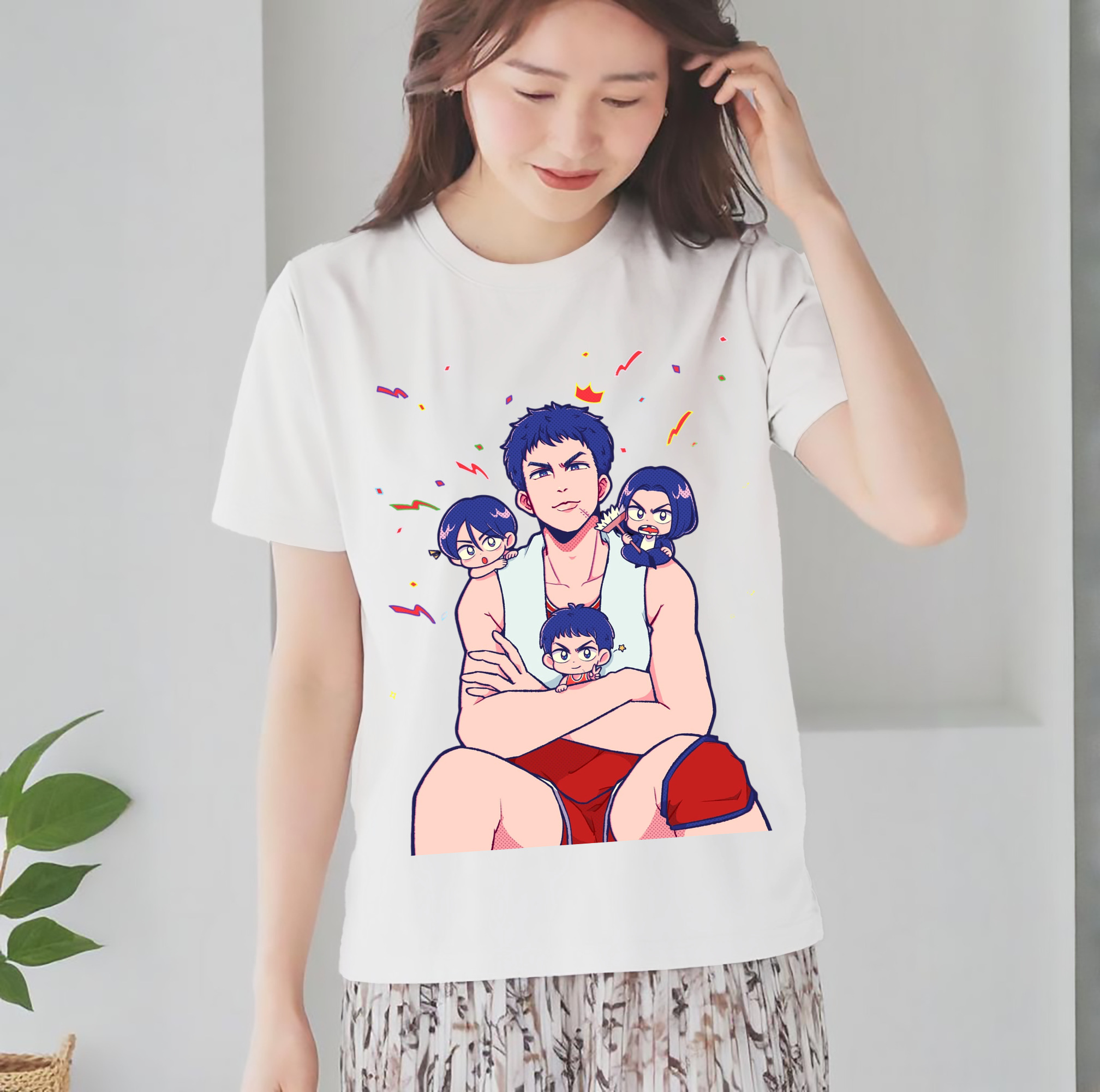 SLAM DUNK／スラムダンク レディースカジュアルプリントTシャツ（綿100％）