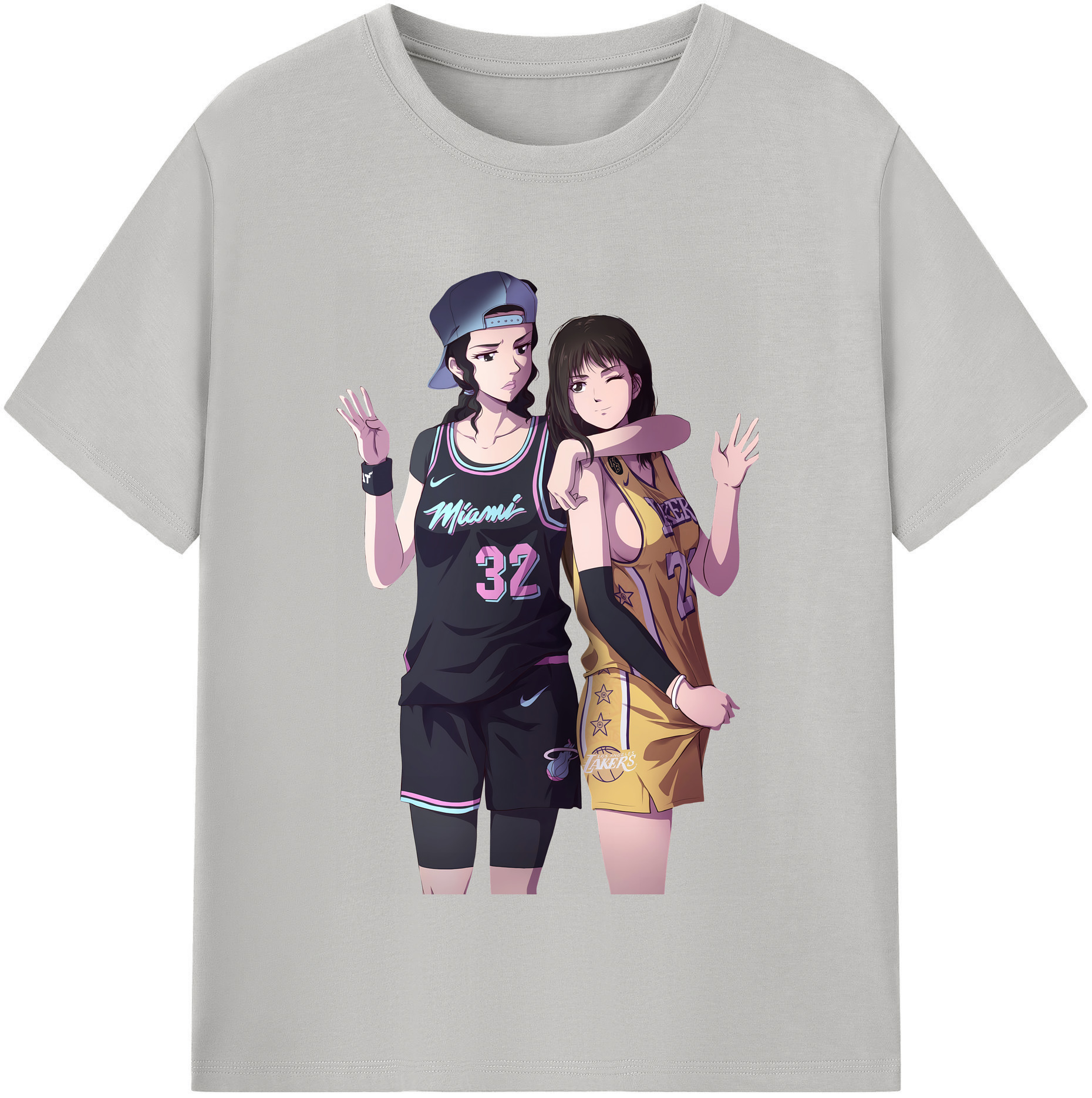 （画像用） SLAM DUNK／スラムダンク レディースカジュアルプリントTシャツ（綿100％）