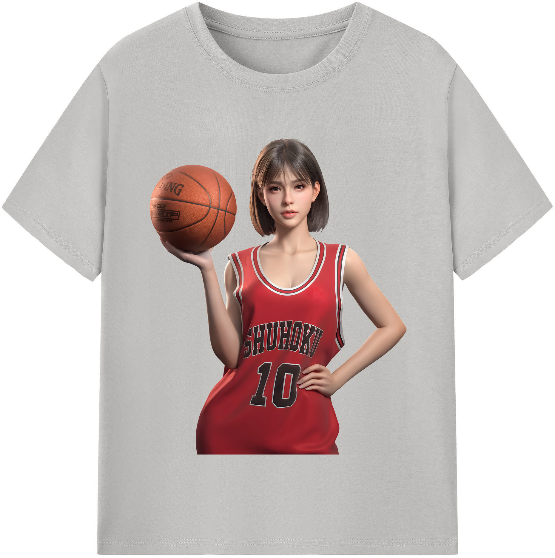 （画像用） SLAM DUNK／スラムダンク レディースカジュアルプリントTシャツ（綿100％）