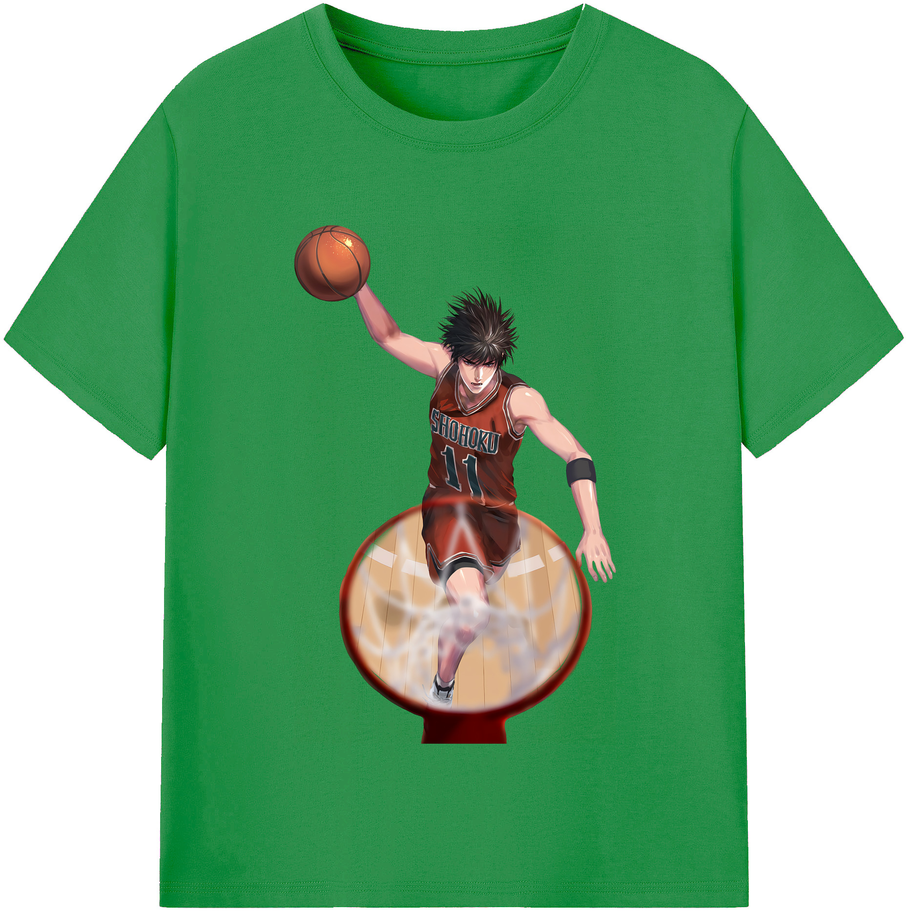 （画像用） SLAM DUNK／スラムダンク レディースカジュアルプリントTシャツ（綿100％）