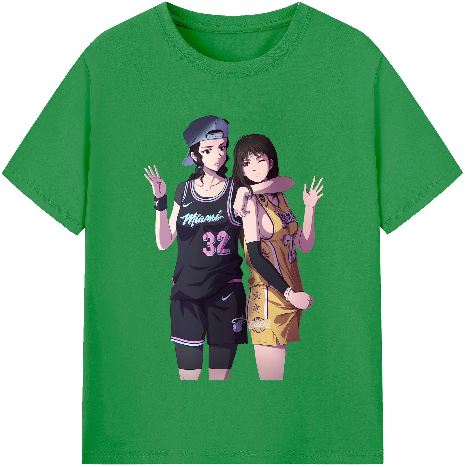 （画像用） SLAM DUNK／スラムダンク レディースカジュアルプリントTシャツ（綿100％）