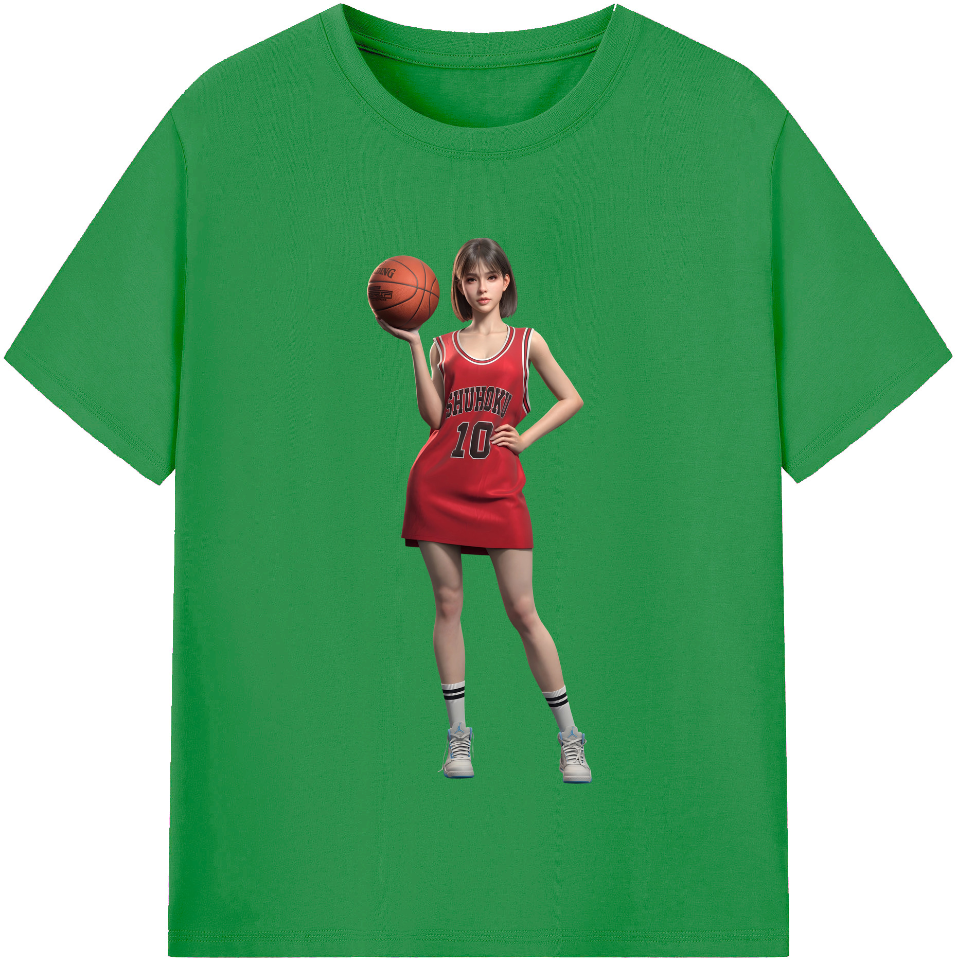 （画像用） SLAM DUNK／スラムダンク レディースカジュアルプリントTシャツ（綿100％）