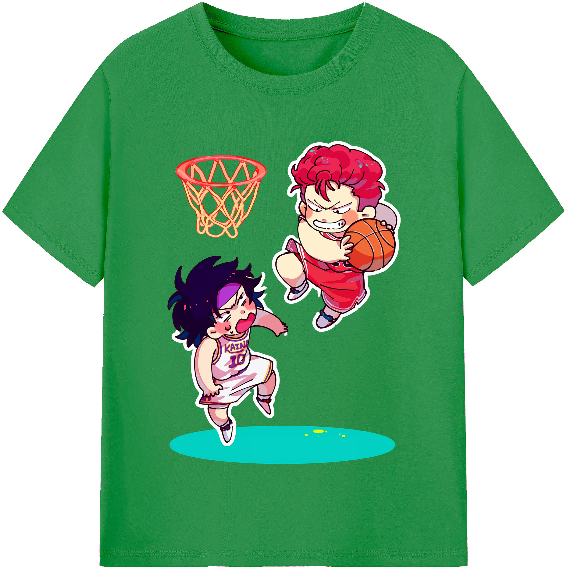 （画像用） SLAM DUNK／スラムダンク レディースカジュアルプリントTシャツ（綿100％）