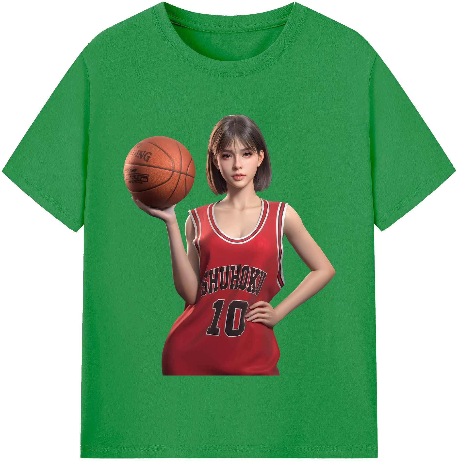 （画像用） SLAM DUNK／スラムダンク レディースカジュアルプリントTシャツ（綿100％）