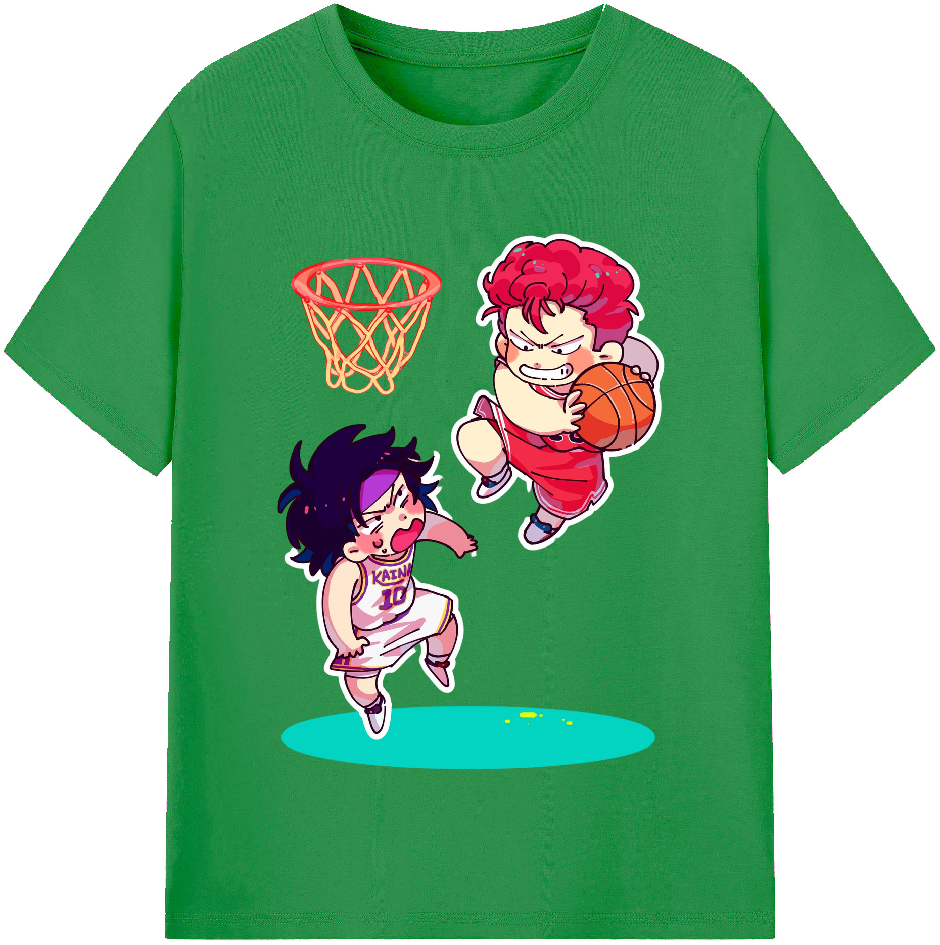 （画像用） SLAM DUNK／スラムダンク レディースカジュアルプリントTシャツ（綿100％）