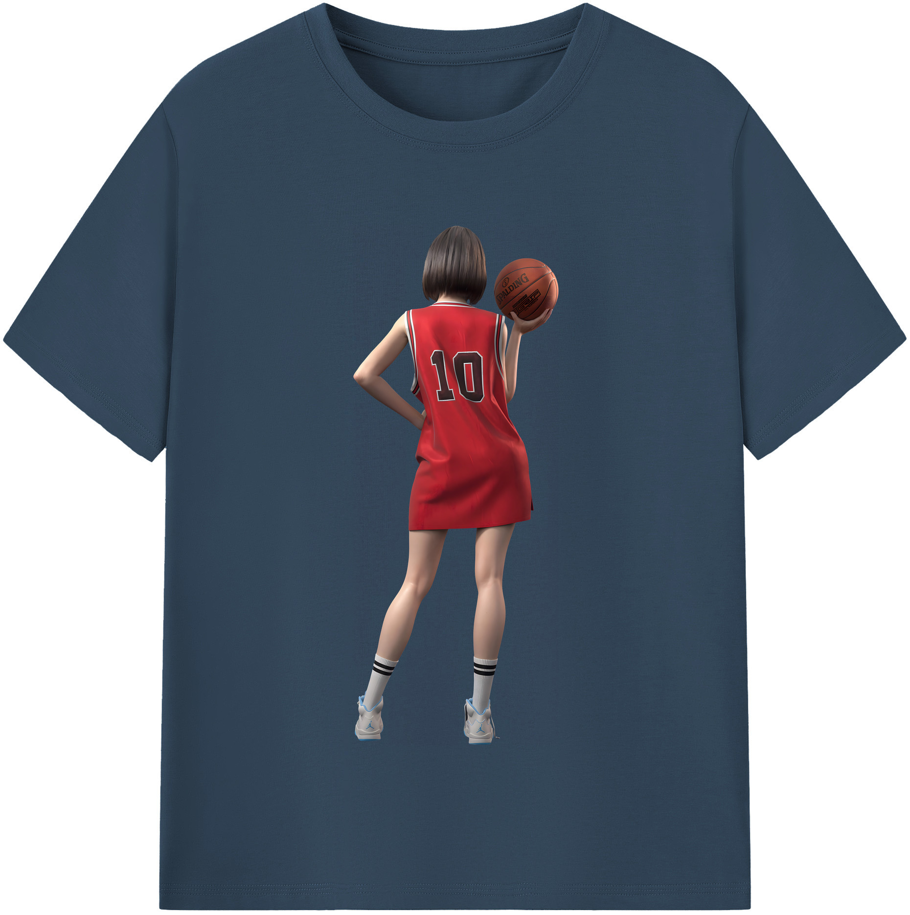 （画像用） SLAM DUNK／スラムダンク レディースカジュアルプリントTシャツ（綿100％）