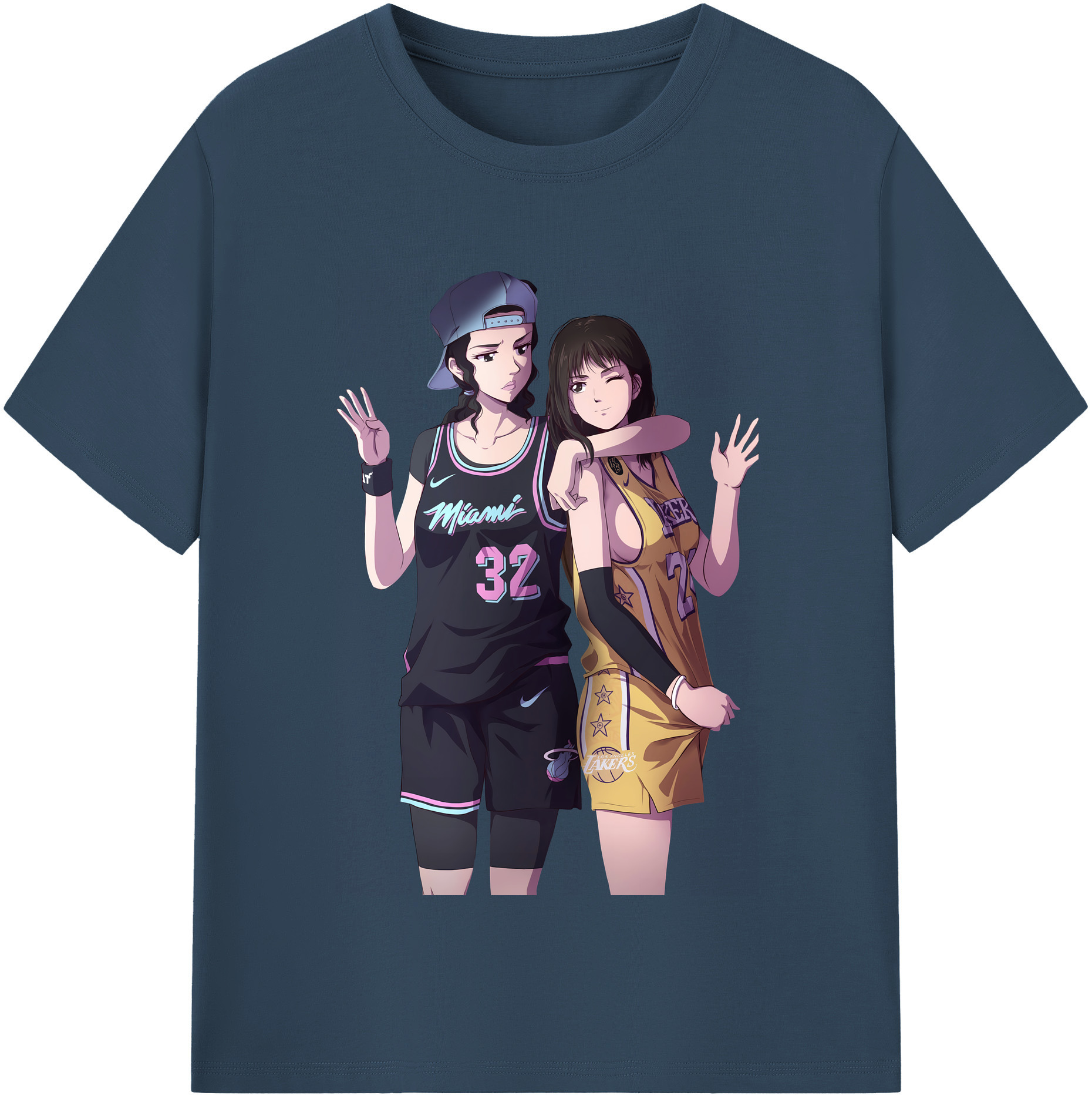 （画像用） SLAM DUNK／スラムダンク レディースカジュアルプリントTシャツ（綿100％）