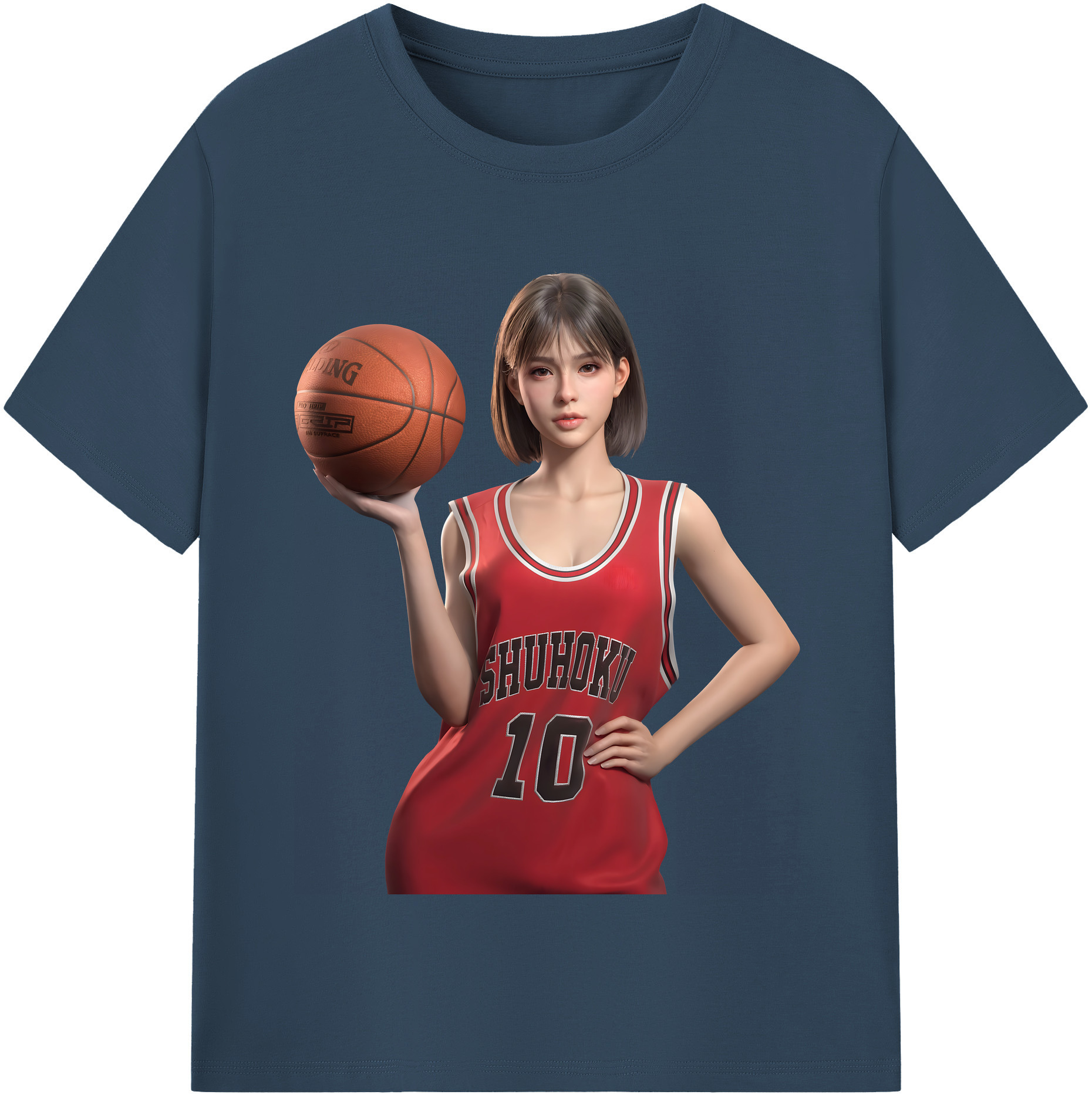 （画像用） SLAM DUNK／スラムダンク レディースカジュアルプリントTシャツ（綿100％）