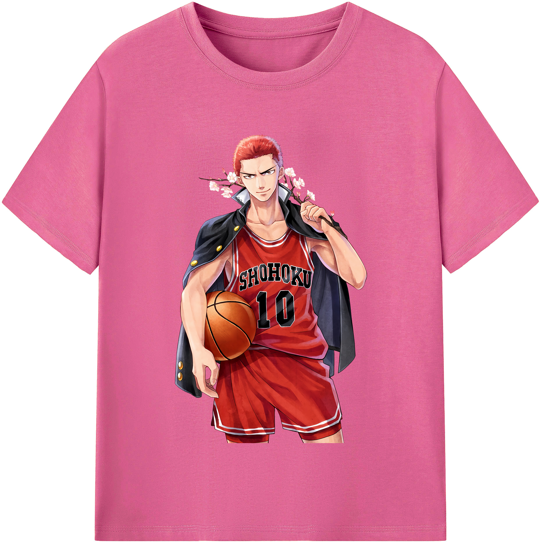 （画像用） SLAM DUNK／スラムダンク レディースカジュアルプリントTシャツ（綿100％）