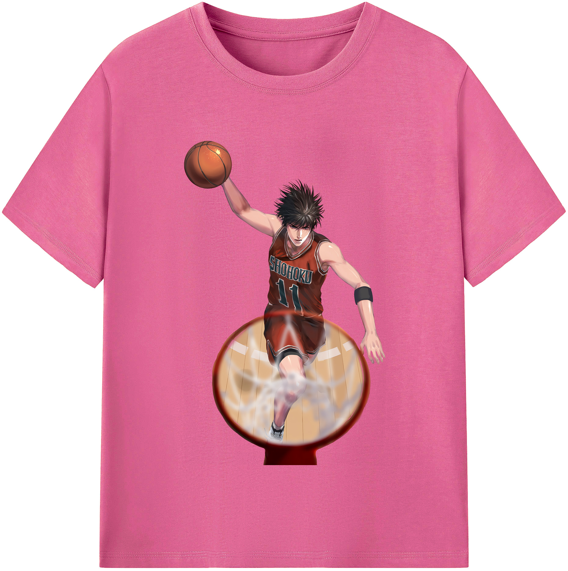 （画像用） SLAM DUNK／スラムダンク レディースカジュアルプリントTシャツ（綿100％）