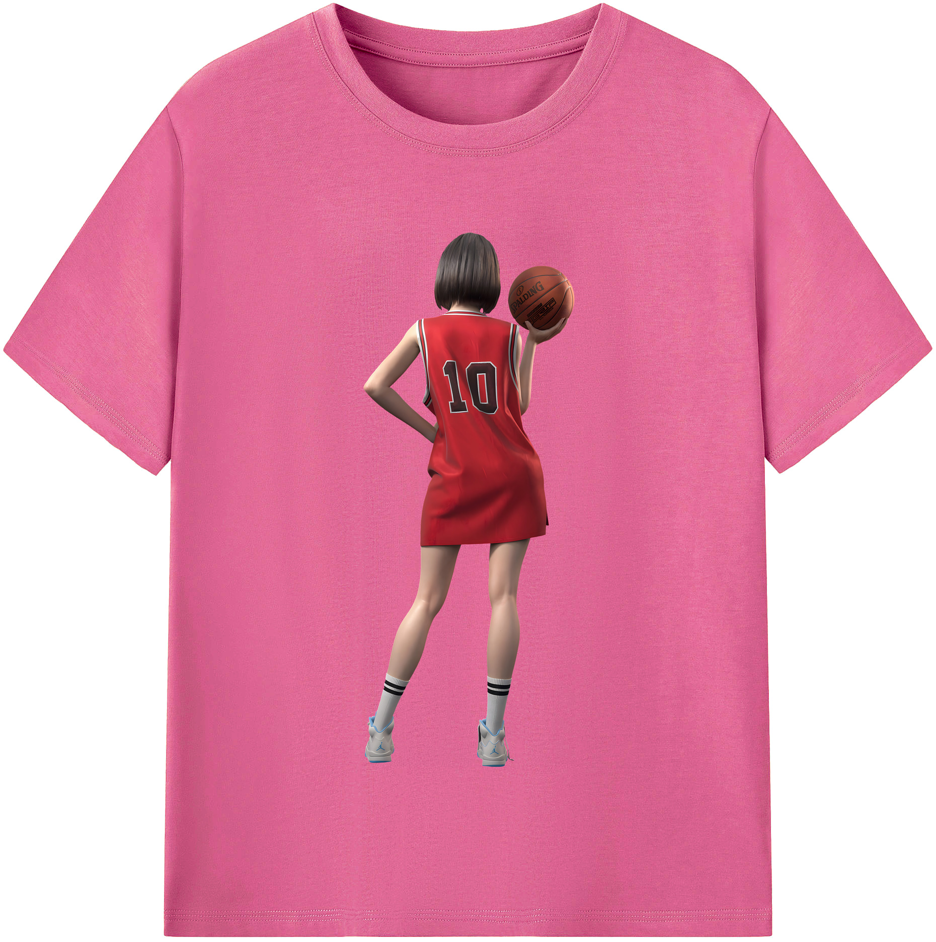（画像用） SLAM DUNK／スラムダンク レディースカジュアルプリントTシャツ（綿100％）