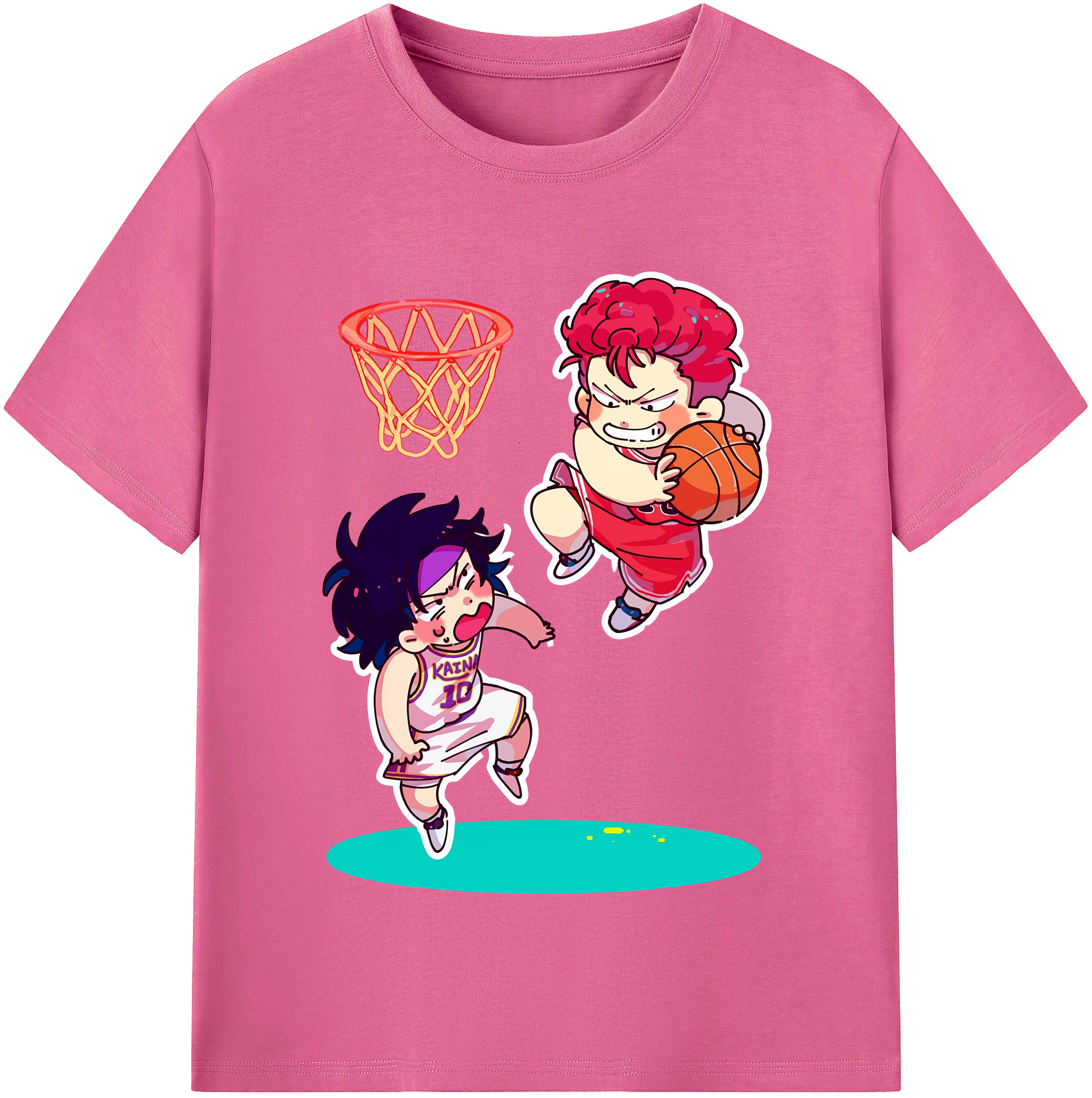 （画像用） SLAM DUNK／スラムダンク レディースカジュアルプリントTシャツ（綿100％）