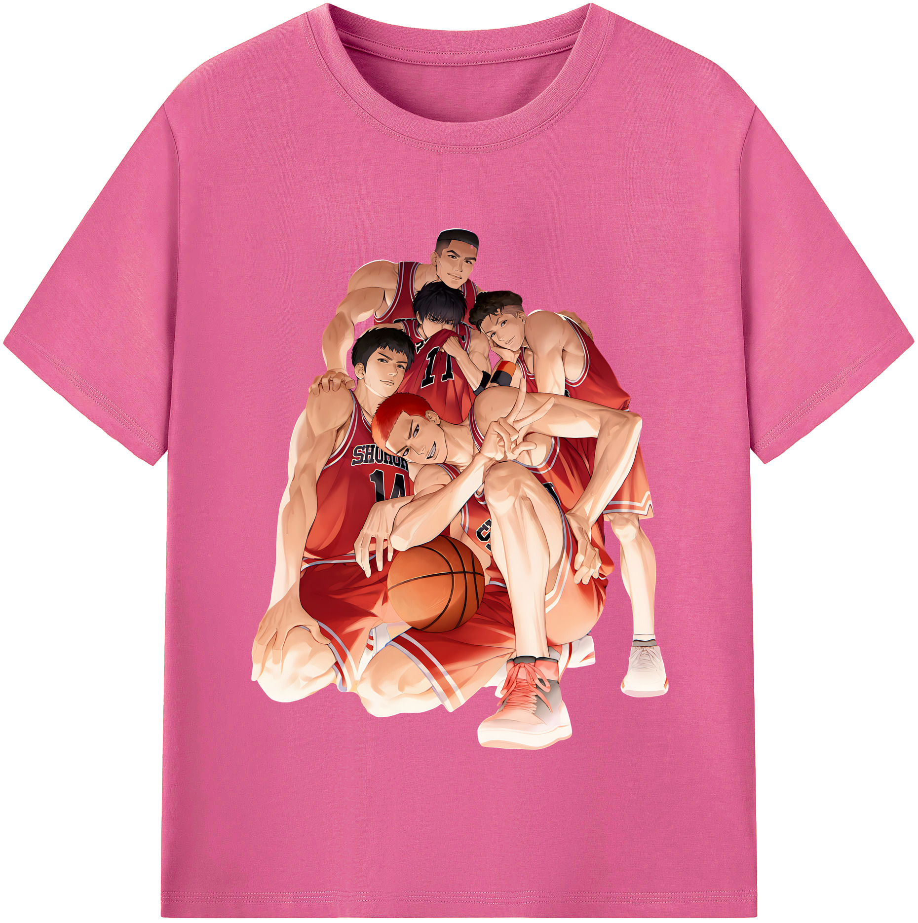（画像用） SLAM DUNK／スラムダンク レディースカジュアルプリントTシャツ（綿100％）