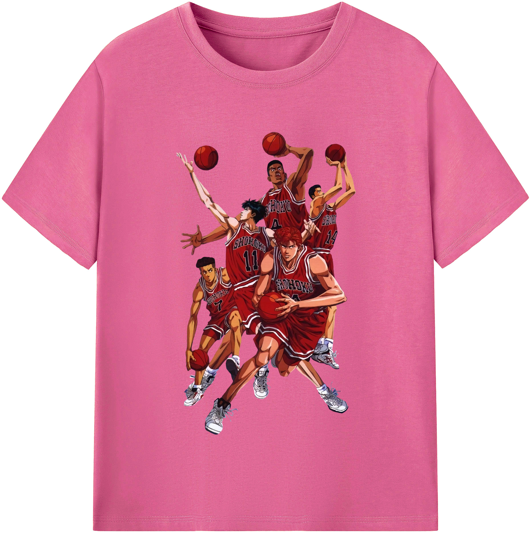 （画像用） SLAM DUNK／スラムダンク レディースカジュアルプリントTシャツ（綿100％）
