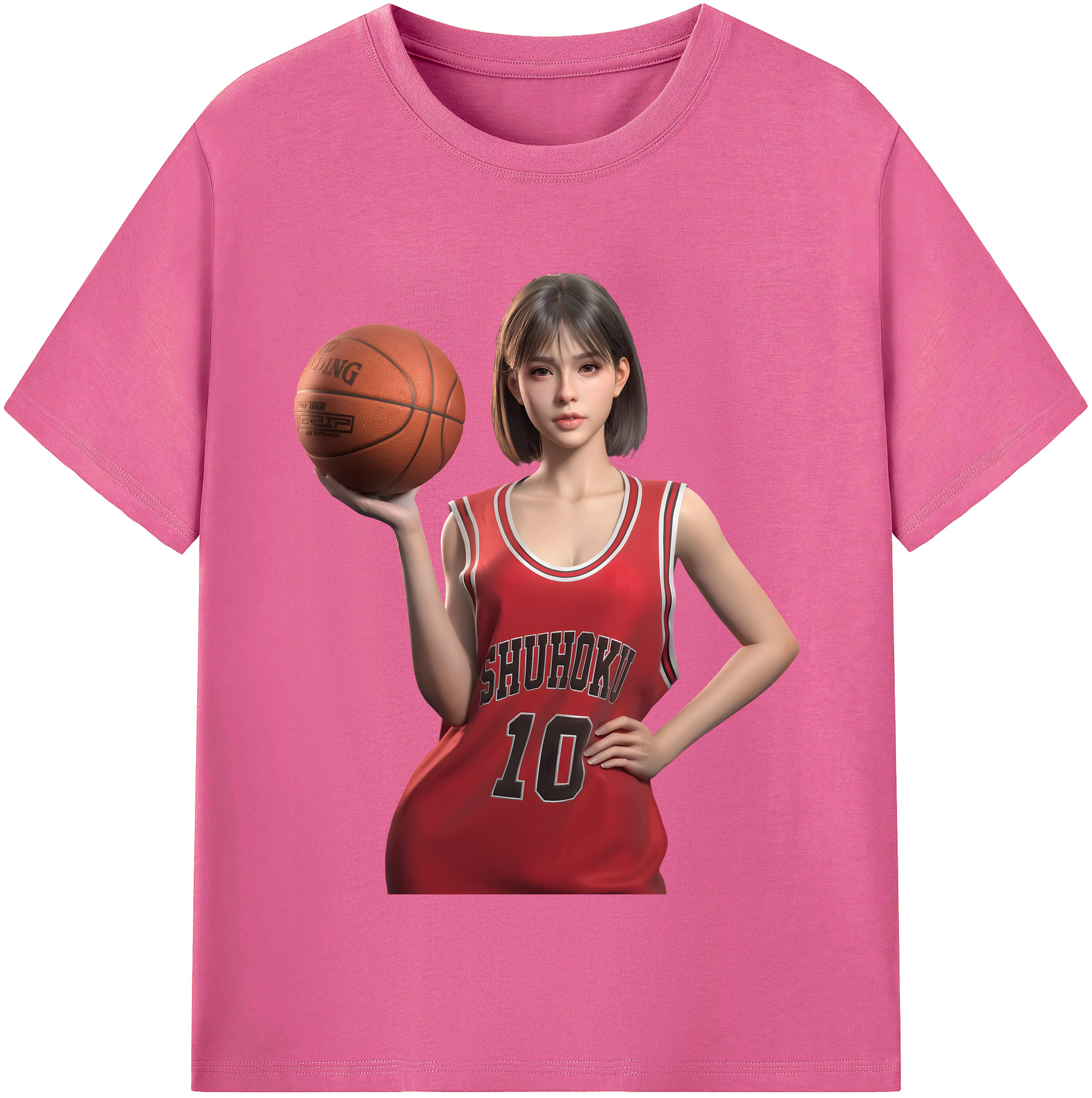 （画像用） SLAM DUNK／スラムダンク レディースカジュアルプリントTシャツ（綿100％）