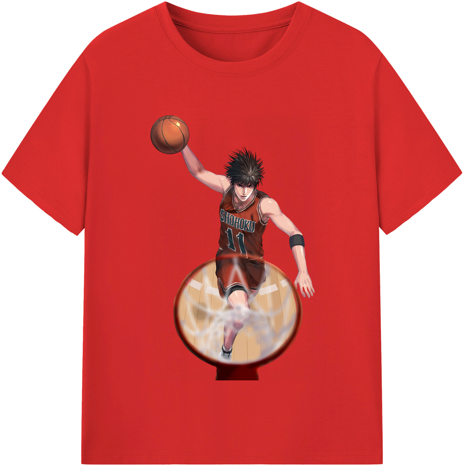 （画像用） SLAM DUNK／スラムダンク レディースカジュアルプリントTシャツ（綿100％）