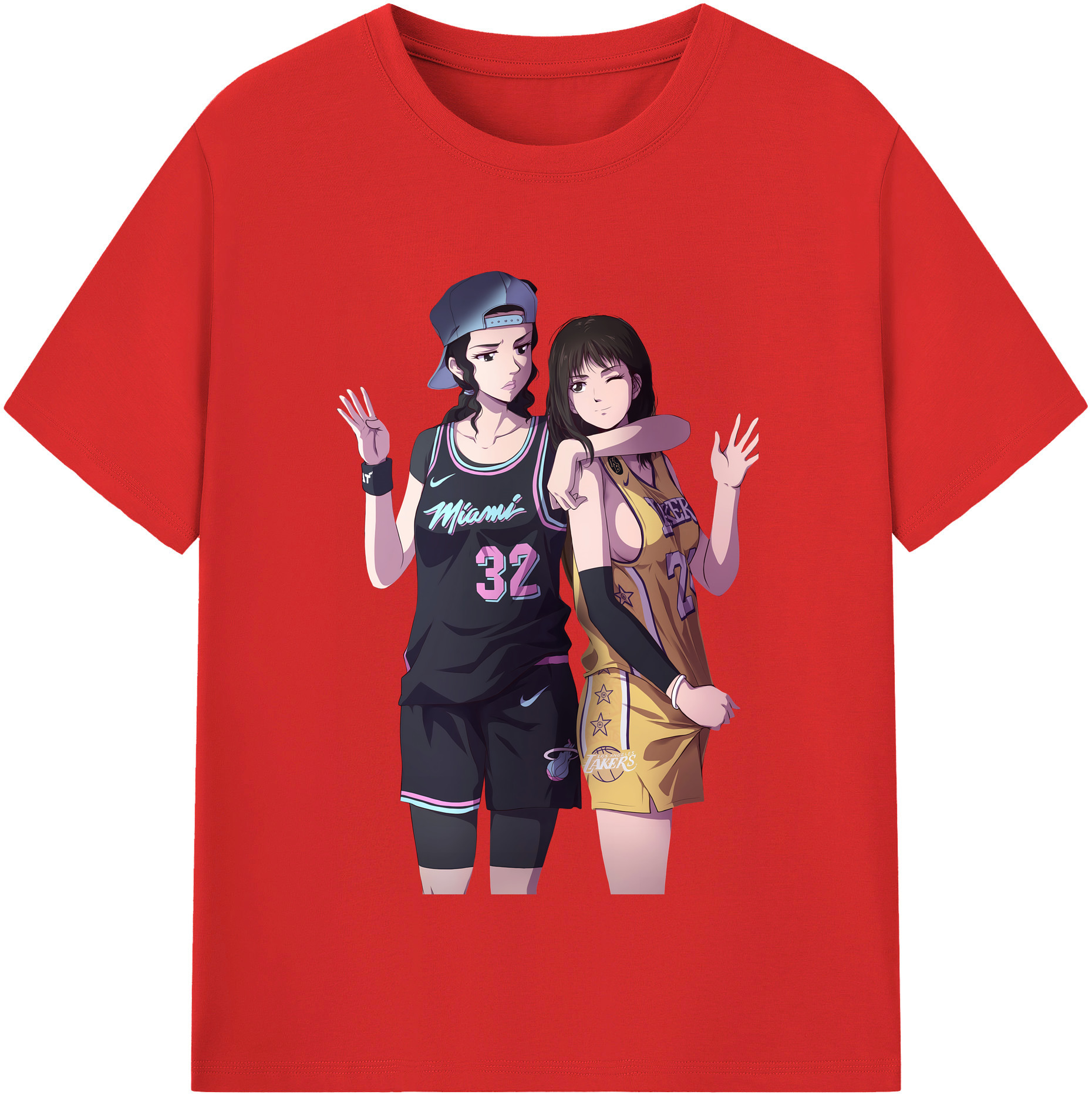 （画像用） SLAM DUNK／スラムダンク レディースカジュアルプリントTシャツ（綿100％）