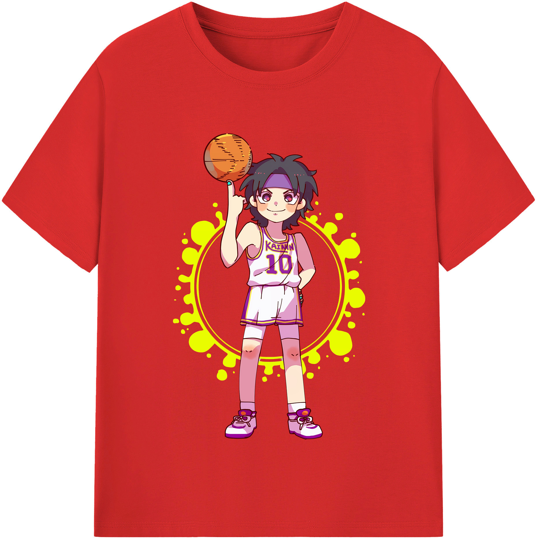 （画像用） SLAM DUNK／スラムダンク レディースカジュアルプリントTシャツ（綿100％）