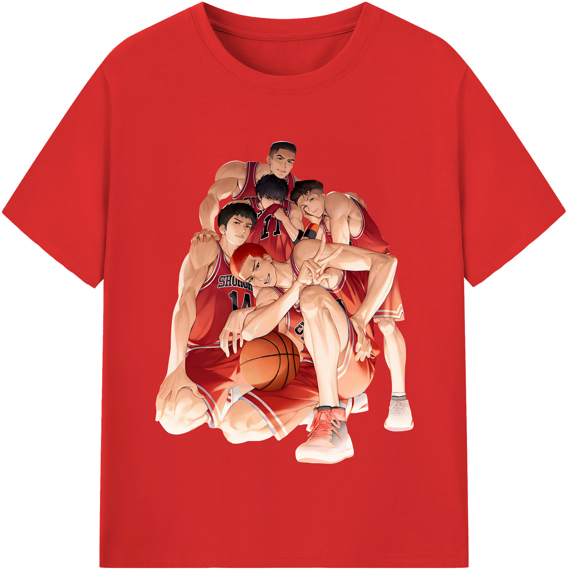 （画像用） SLAM DUNK／スラムダンク レディースカジュアルプリントTシャツ（綿100％）