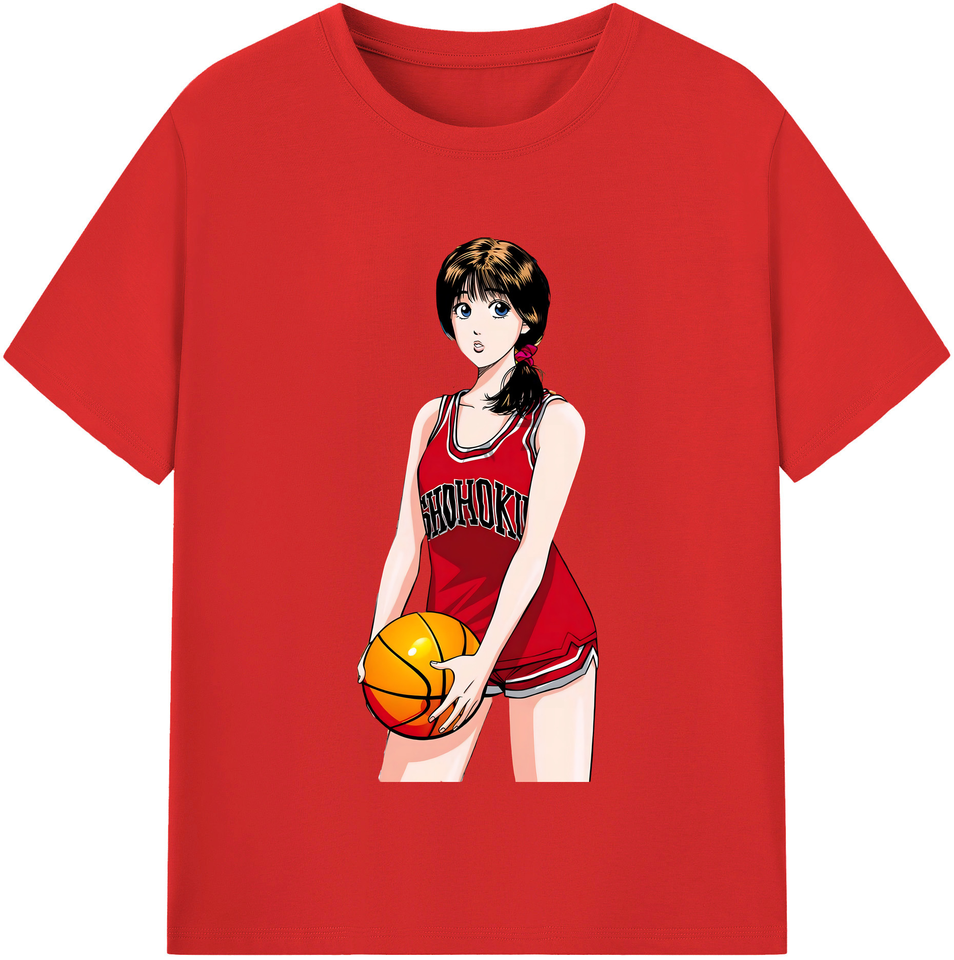 （画像用） SLAM DUNK／スラムダンク レディースカジュアルプリントTシャツ（綿100％）