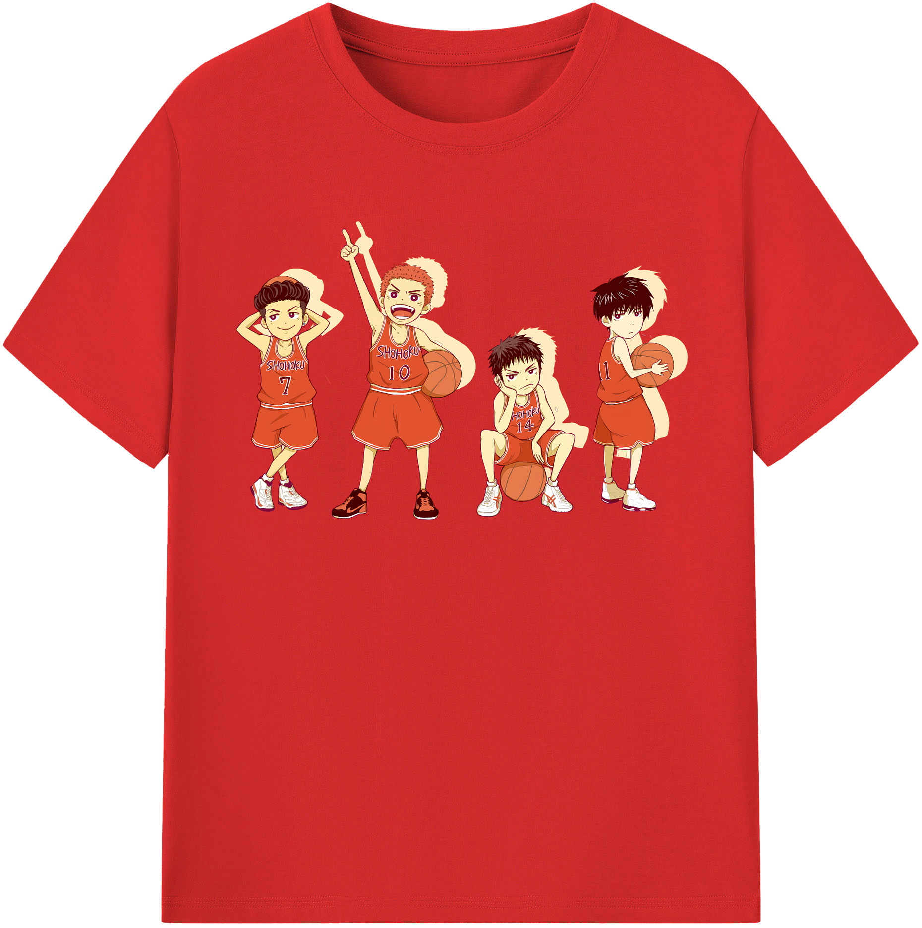 （画像用） SLAM DUNK／スラムダンク レディースカジュアルプリントTシャツ（綿100％）