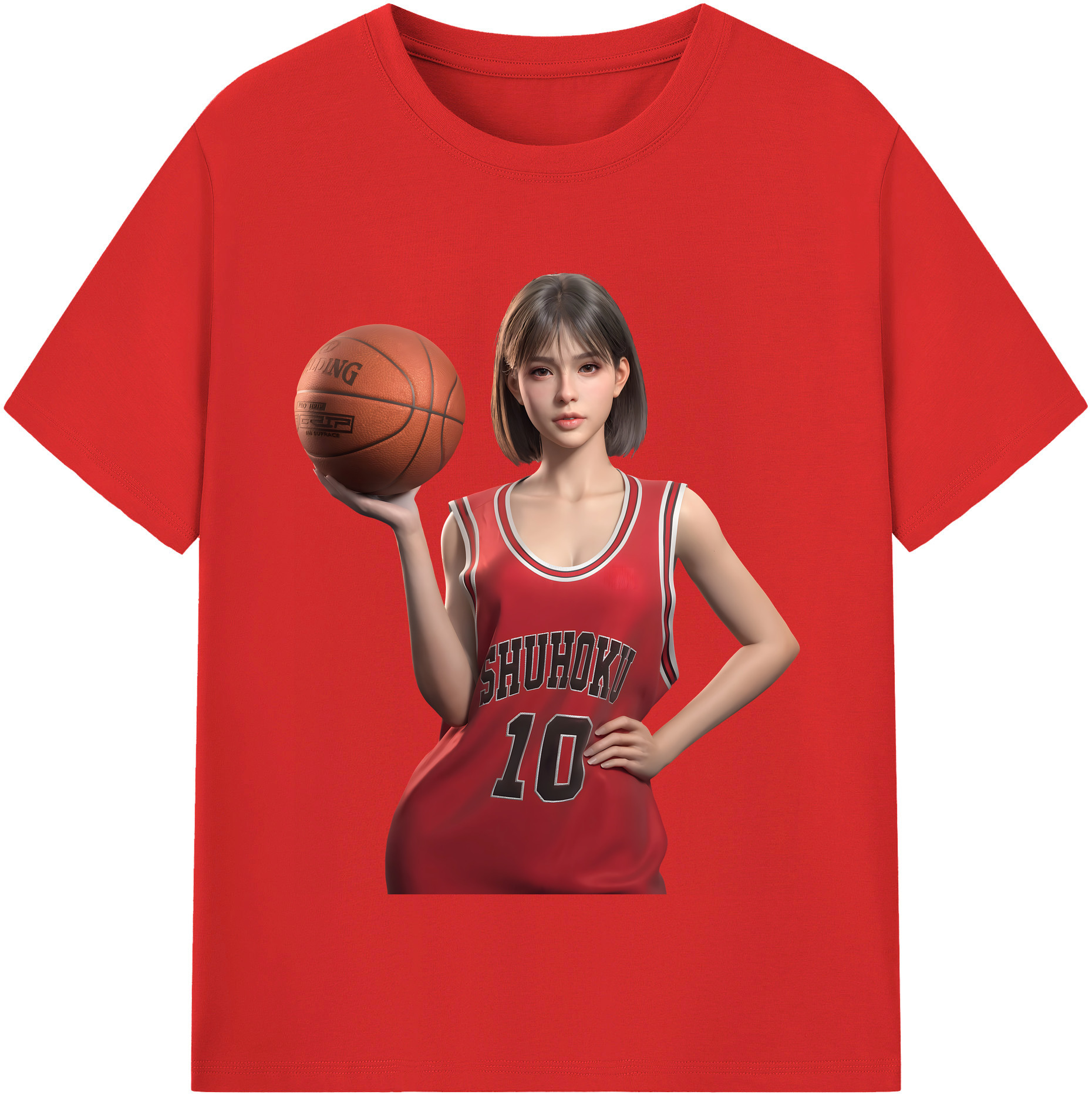 （画像用） SLAM DUNK／スラムダンク レディースカジュアルプリントTシャツ（綿100％）