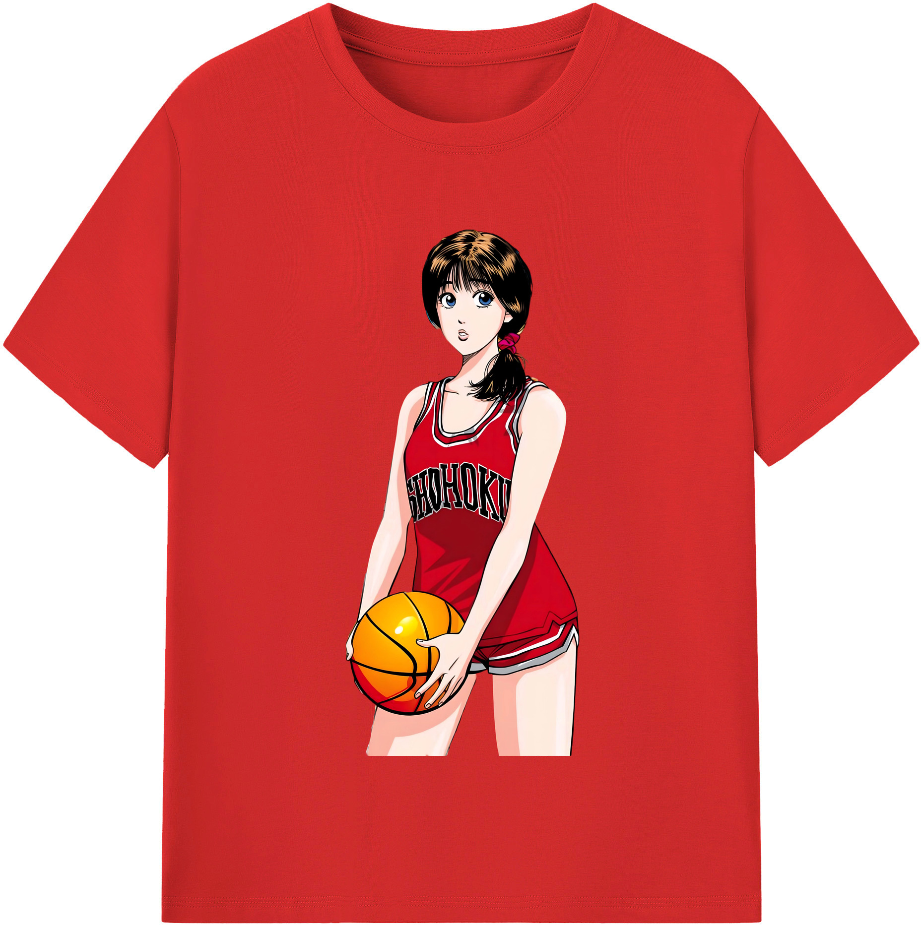 （画像用） SLAM DUNK／スラムダンク レディースカジュアルプリントTシャツ（綿100％）