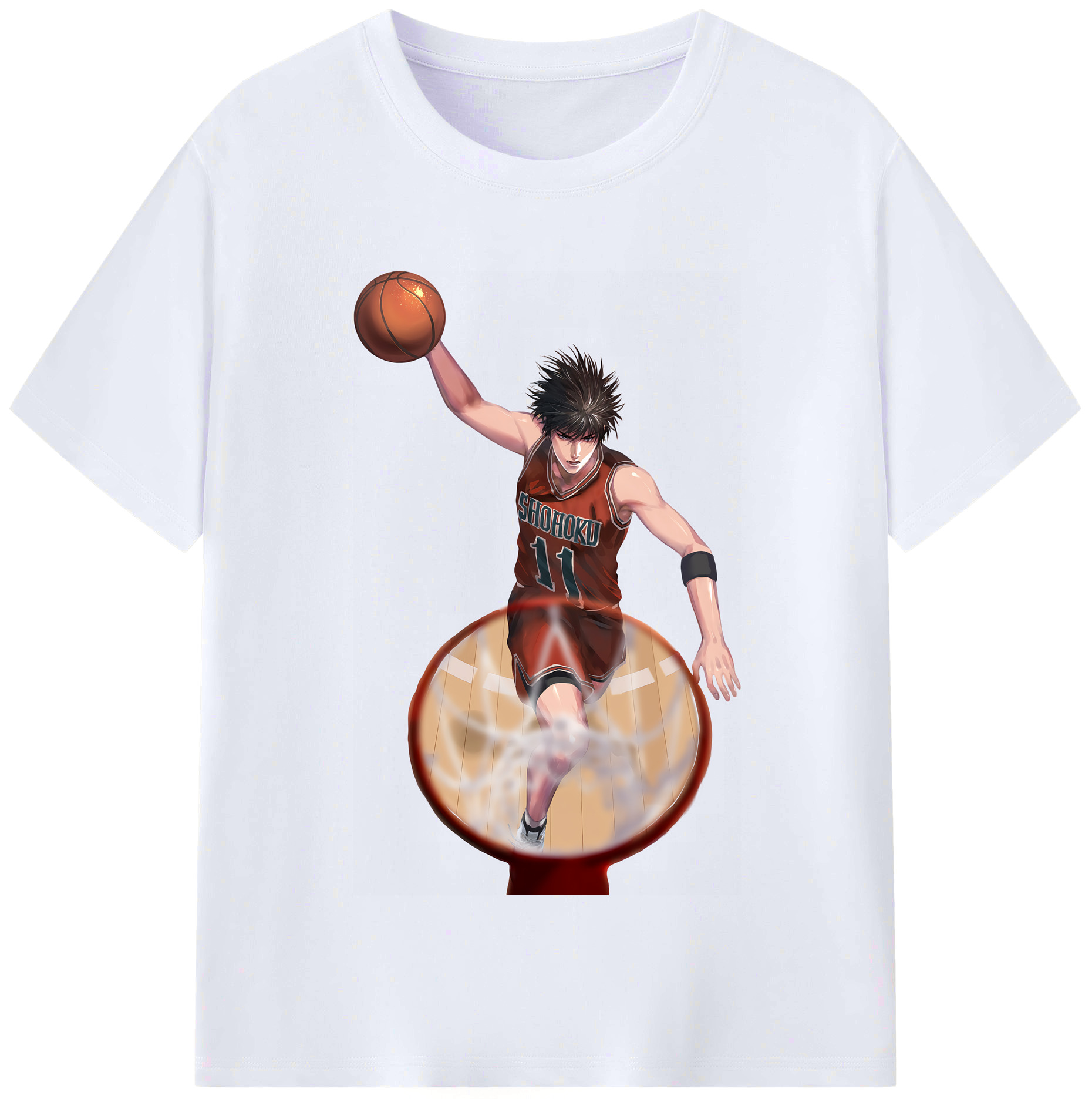 （画像用） SLAM DUNK／スラムダンク レディースカジュアルプリントTシャツ（綿100％）