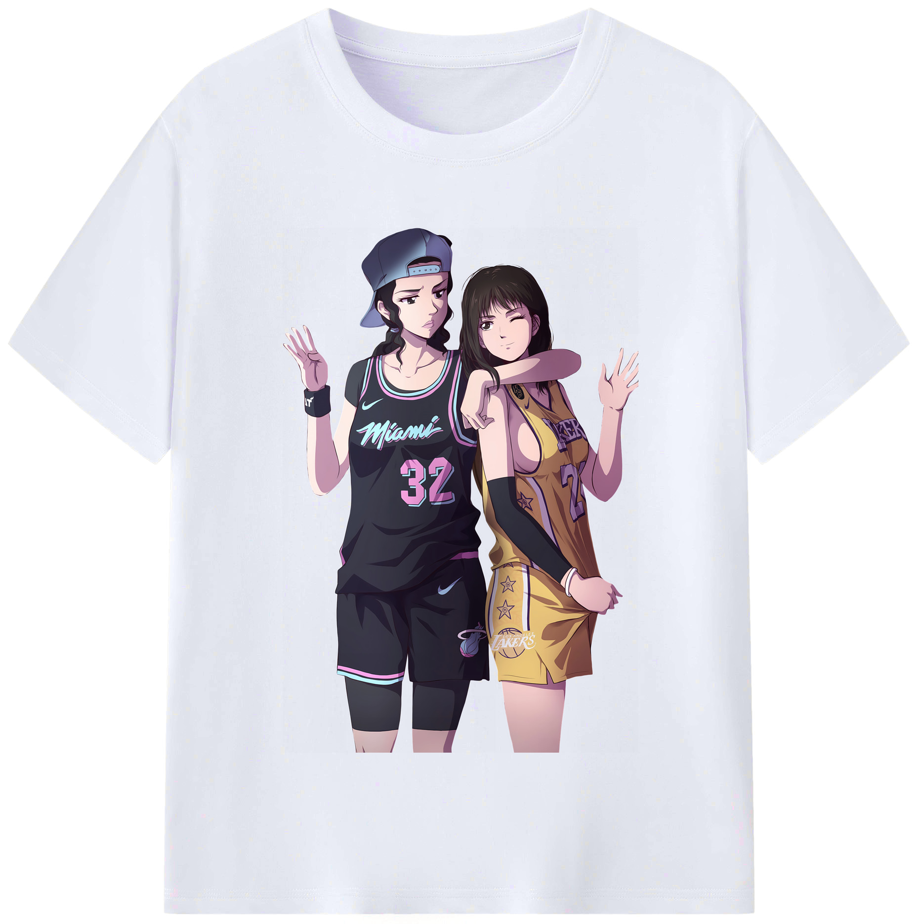 （画像用） SLAM DUNK／スラムダンク レディースカジュアルプリントTシャツ（綿100％）