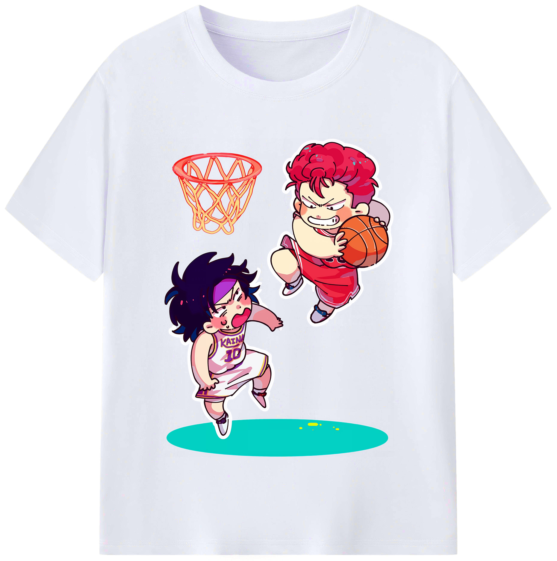（画像用） SLAM DUNK／スラムダンク レディースカジュアルプリントTシャツ（綿100％）