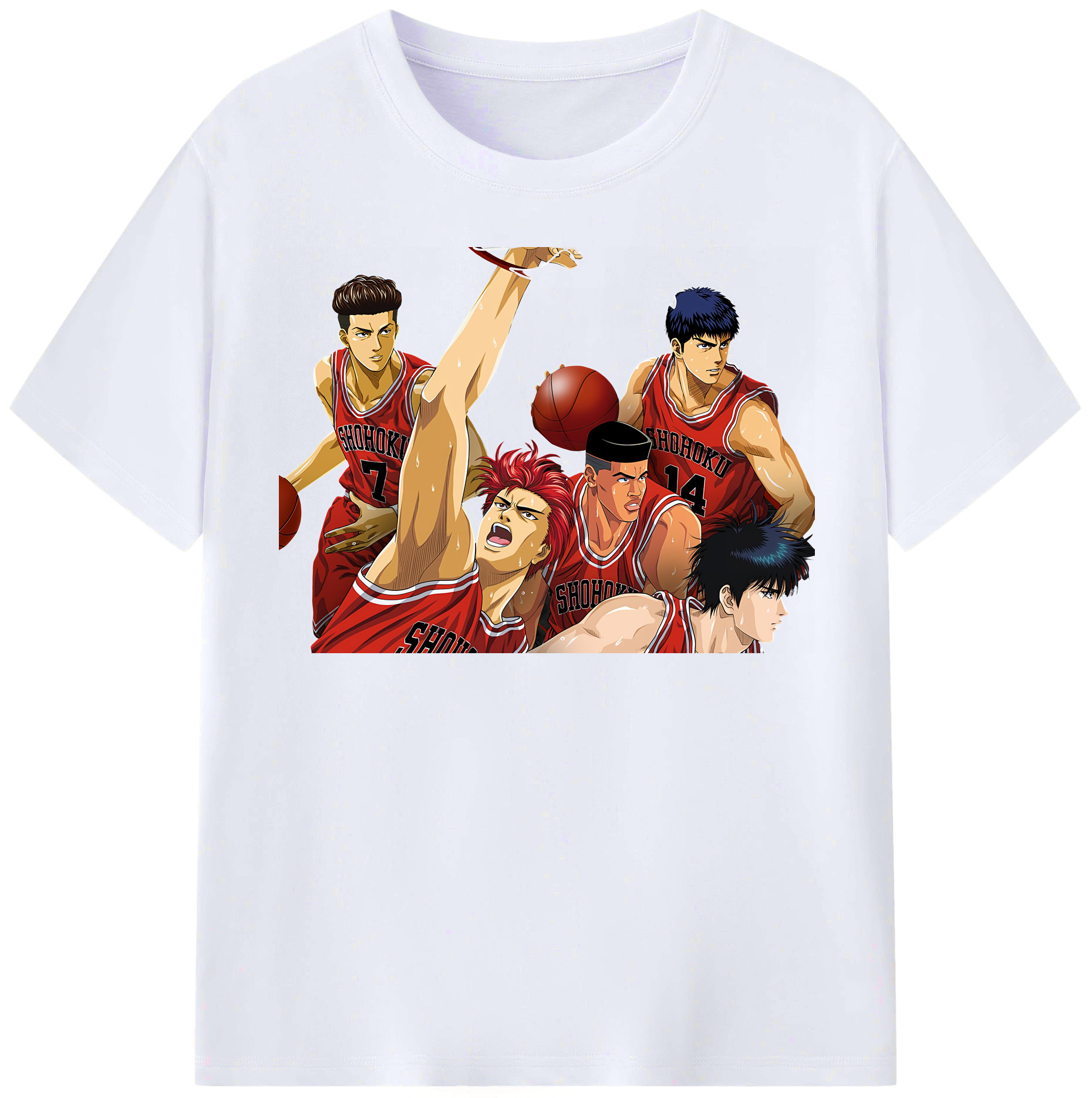 （画像用） SLAM DUNK／スラムダンク レディースカジュアルプリントTシャツ（綿100％）