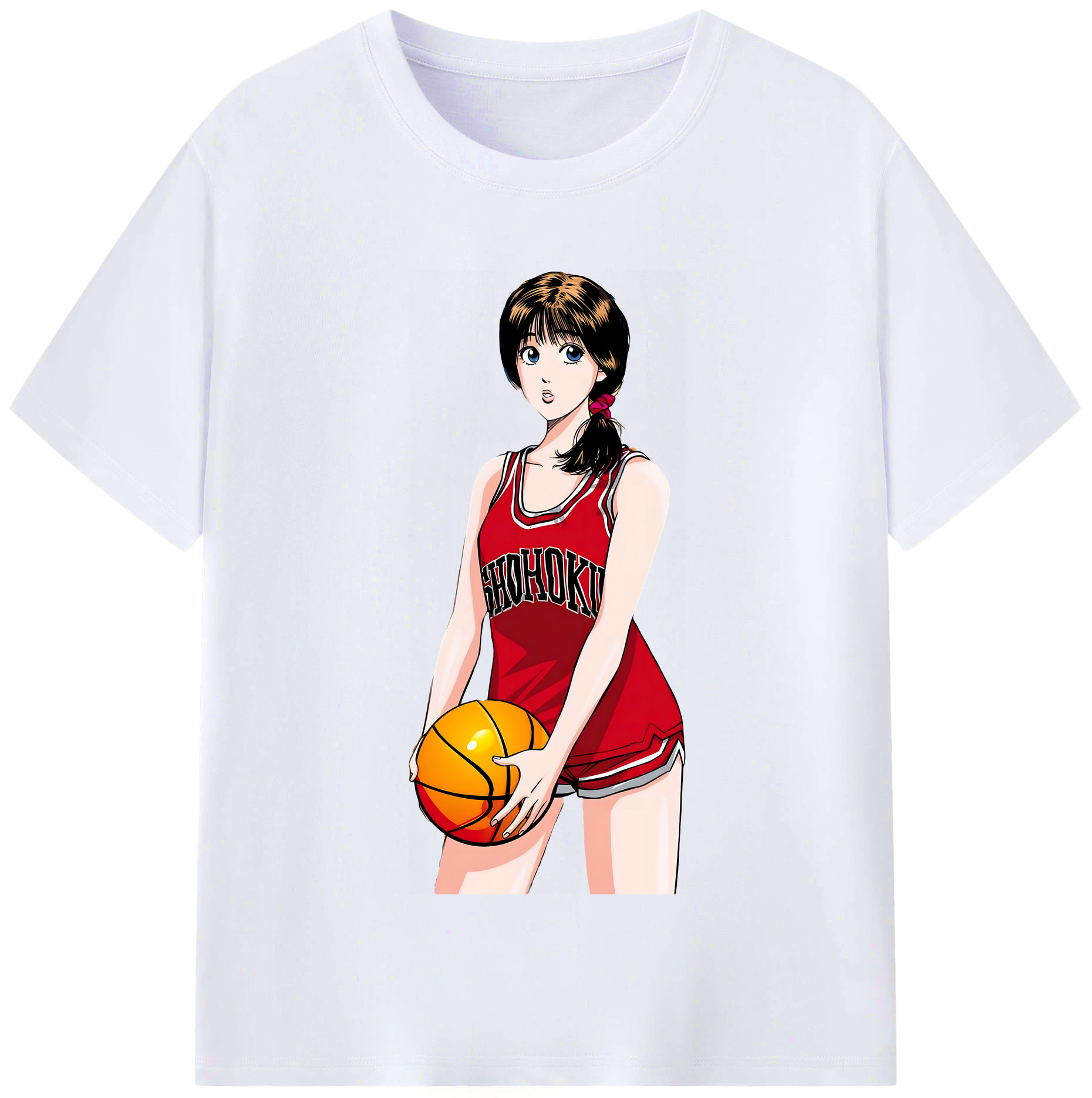 （画像用） SLAM DUNK／スラムダンク レディースカジュアルプリントTシャツ（綿100％）