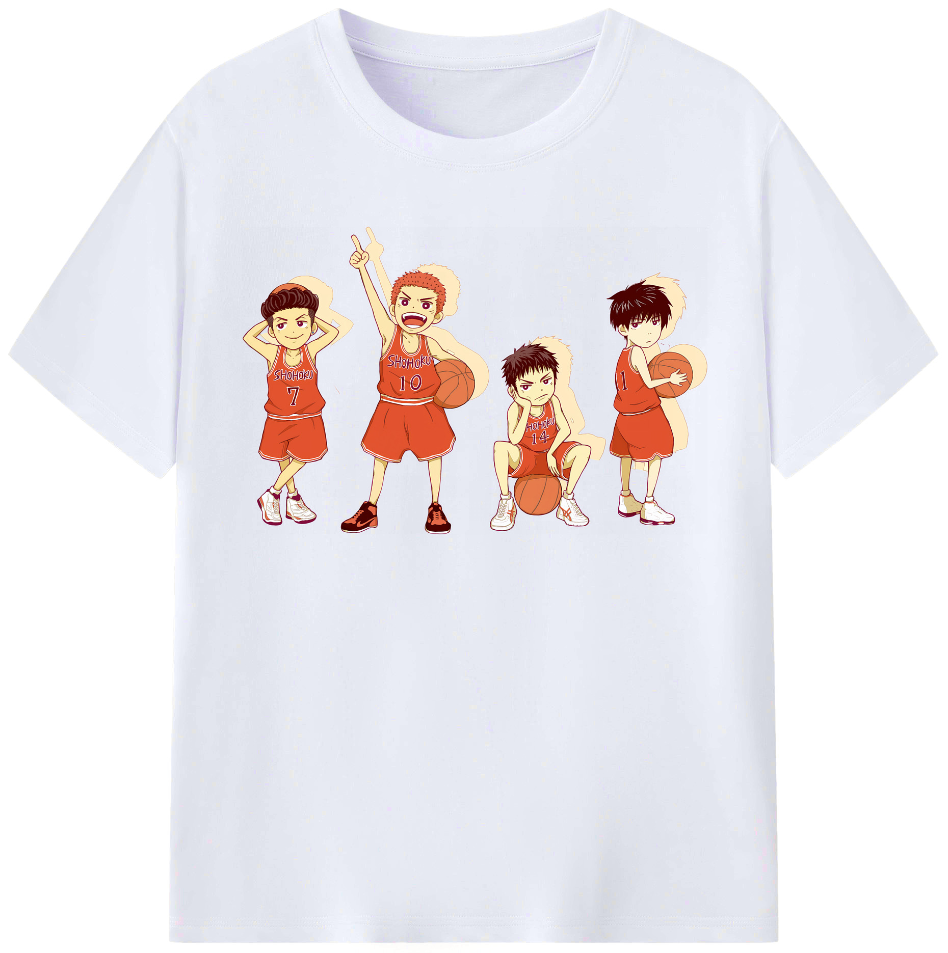 （画像用） SLAM DUNK／スラムダンク レディースカジュアルプリントTシャツ（綿100％）