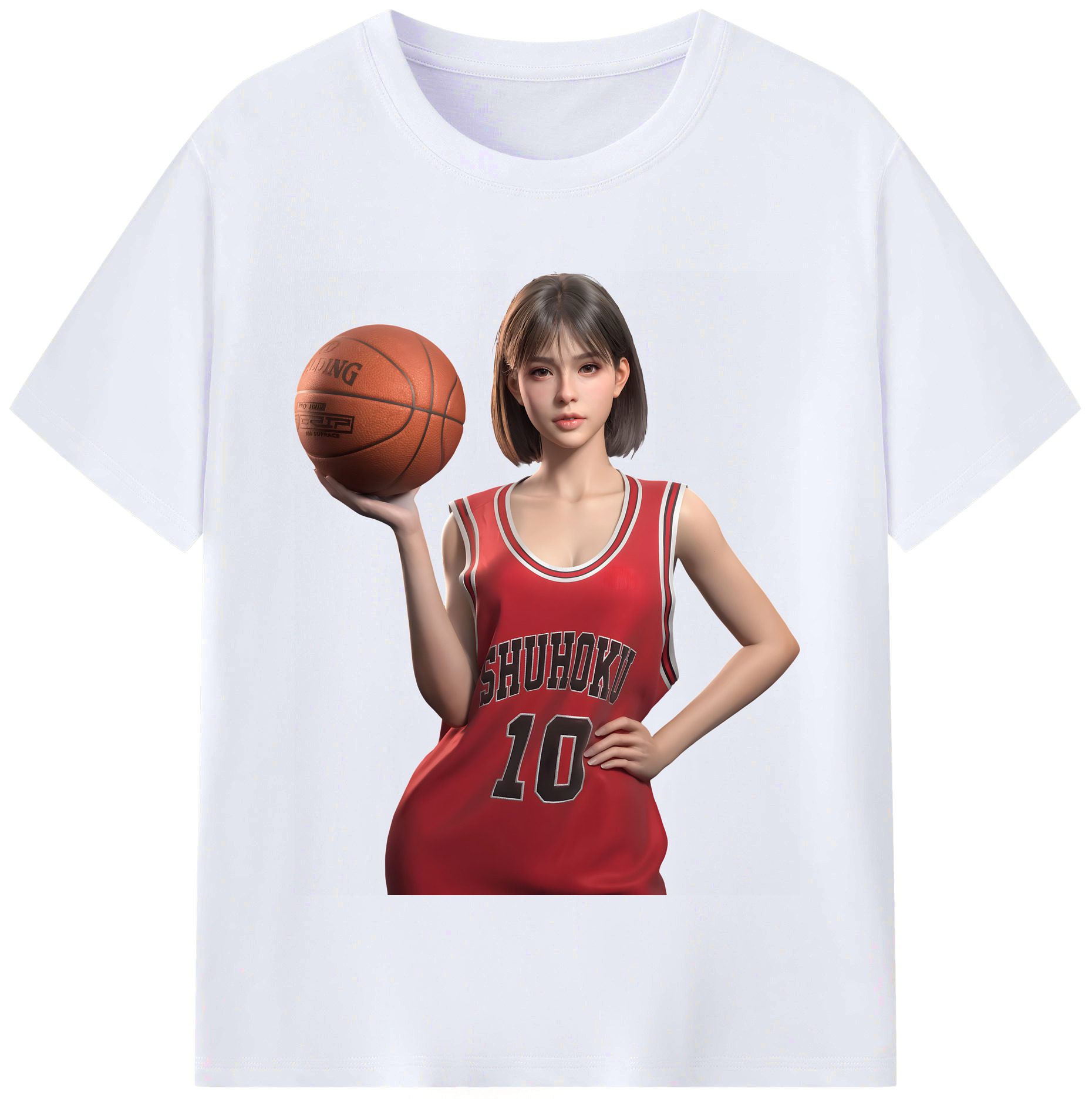 （画像用） SLAM DUNK／スラムダンク レディースカジュアルプリントTシャツ（綿100％）
