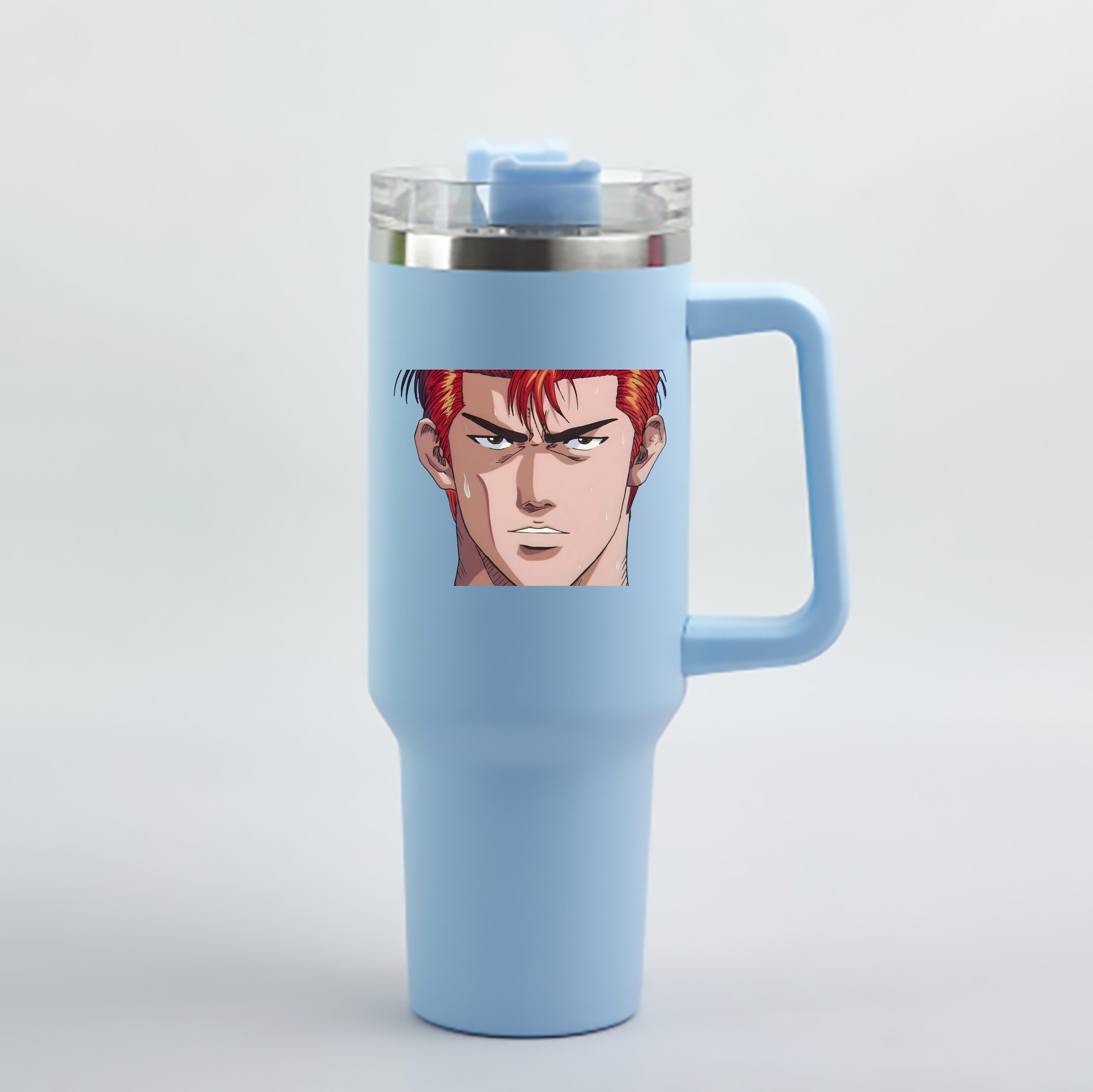 （画像用） SLAM DUNK／スラムダンク 1200mL車用タンブラー - クリスタルステッカー（プラスチックストロー付き）