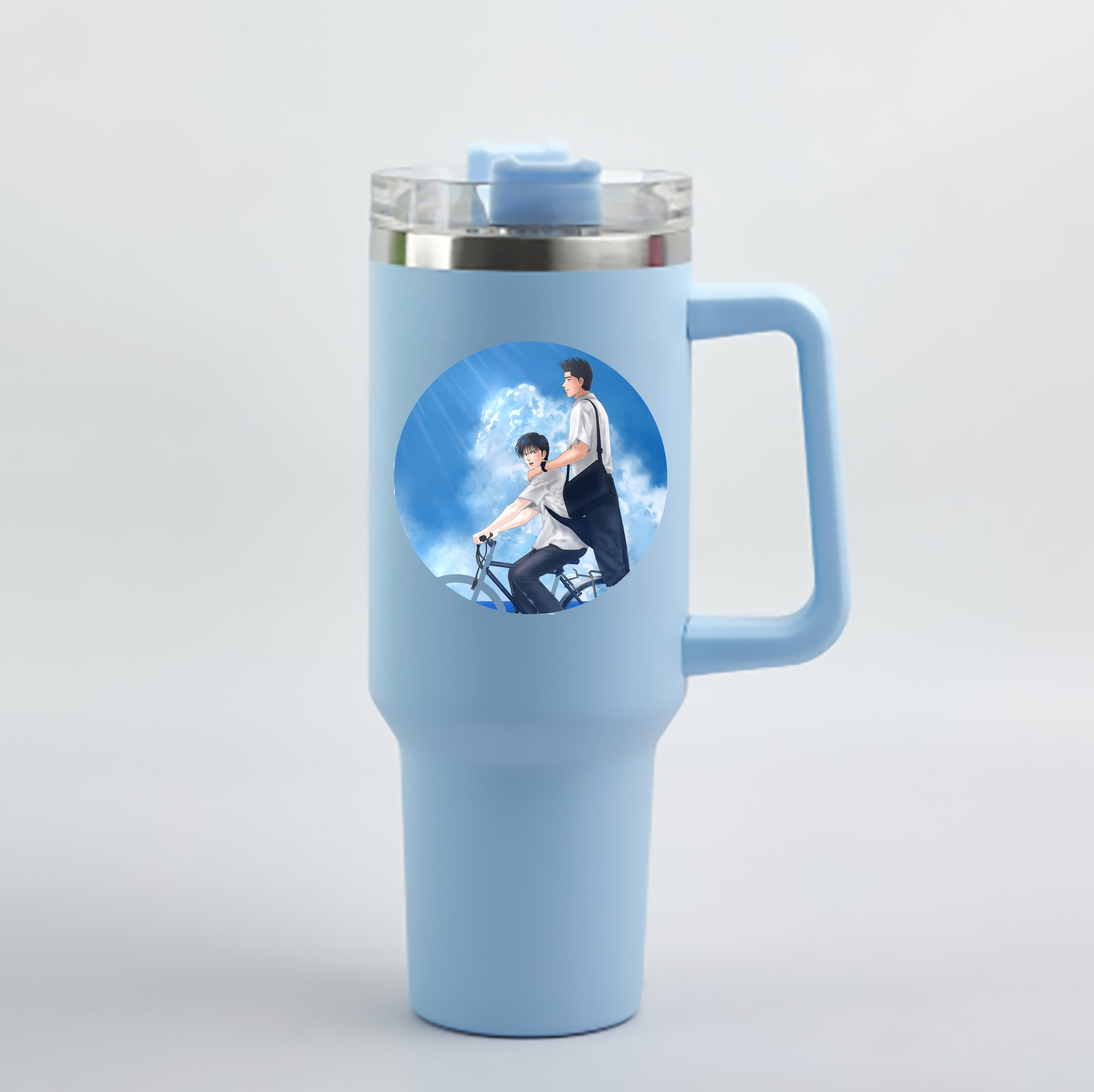 （画像用） SLAM DUNK／スラムダンク 1200mL車用タンブラー - クリスタルステッカー（プラスチックストロー付き）