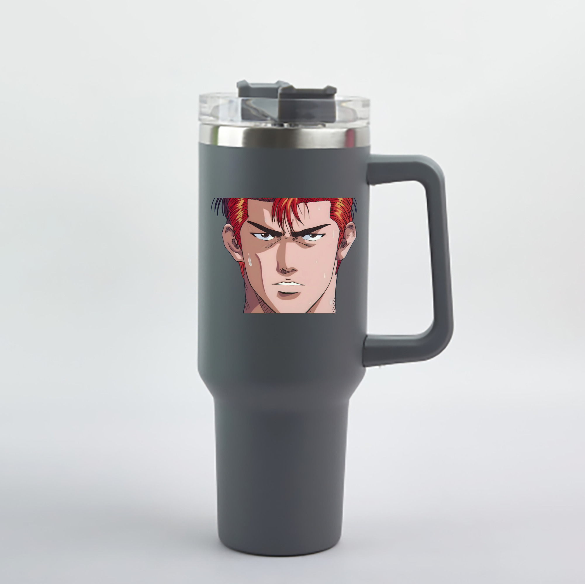 （画像用） SLAM DUNK／スラムダンク 1200mL車用タンブラー - クリスタルステッカー（プラスチックストロー付き）