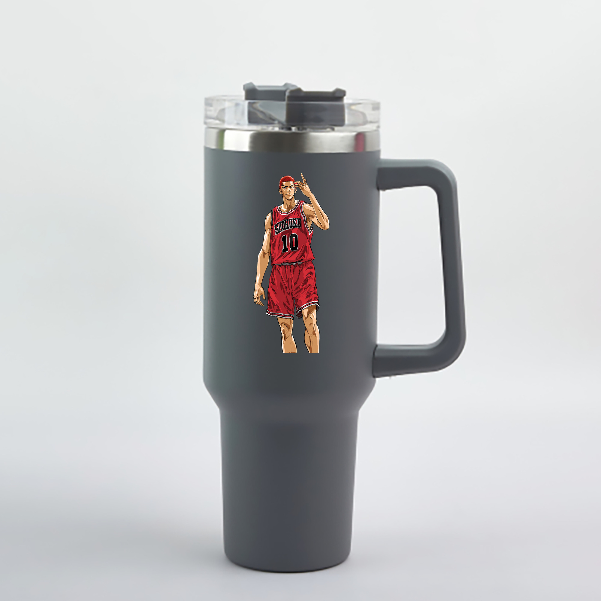 （画像用） SLAM DUNK／スラムダンク 1200mL車用タンブラー - クリスタルステッカー（プラスチックストロー付き）