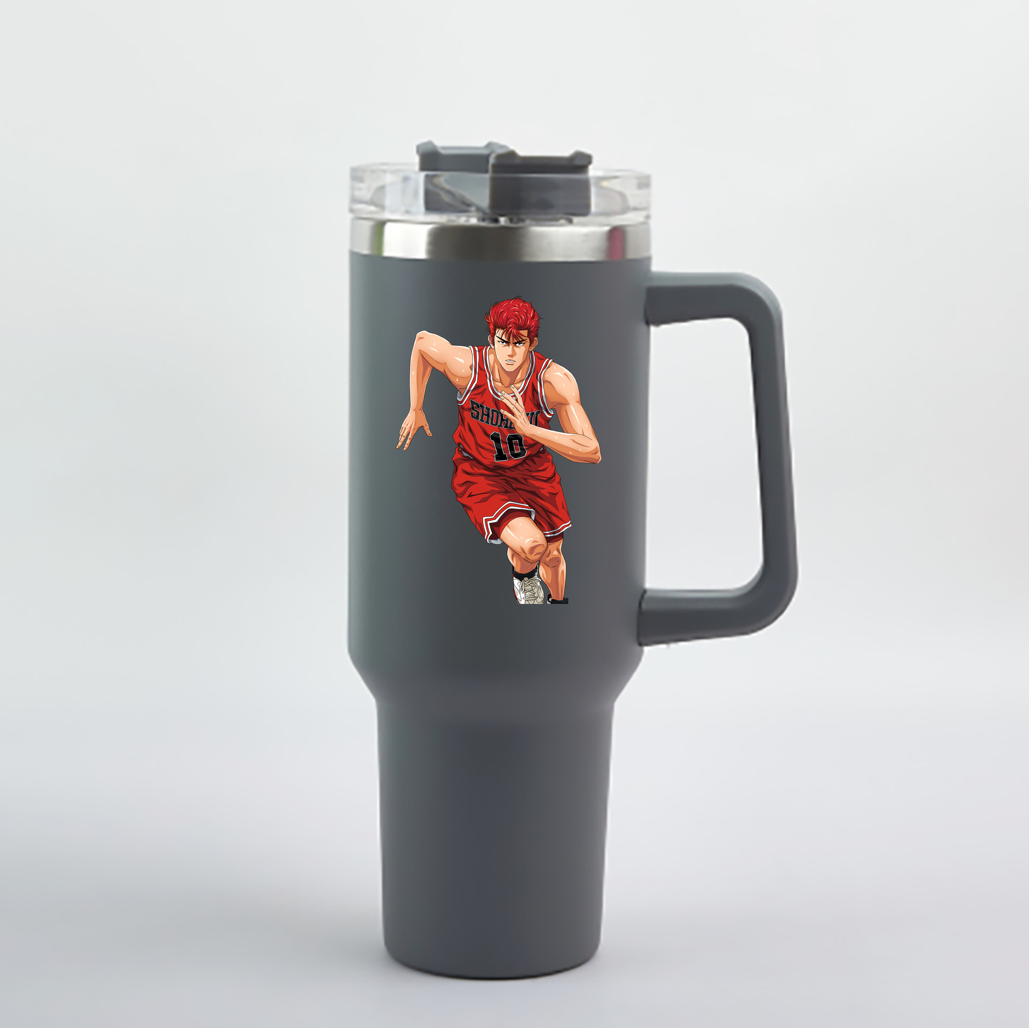 （画像用） SLAM DUNK／スラムダンク 1200mL車用タンブラー - クリスタルステッカー（プラスチックストロー付き）