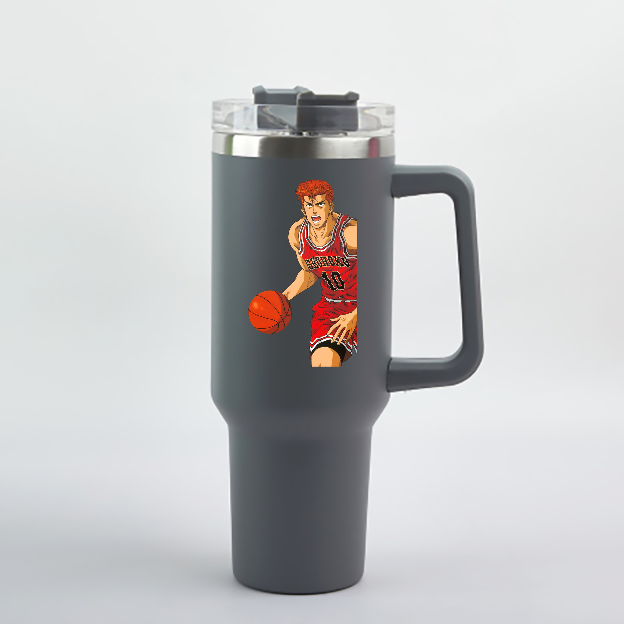 （画像用） SLAM DUNK／スラムダンク 1200mL車用タンブラー - クリスタルステッカー（プラスチックストロー付き）