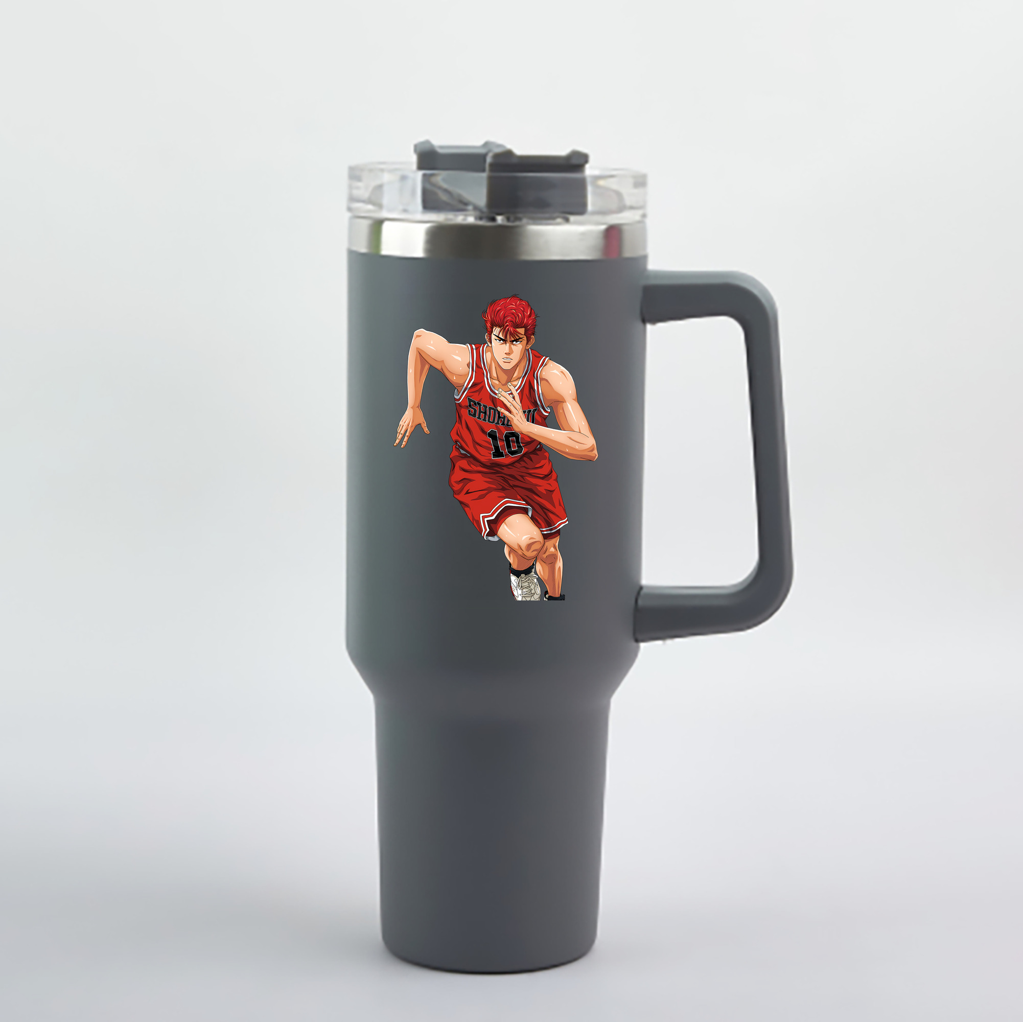 （画像用） SLAM DUNK／スラムダンク 1200mL車用タンブラー - クリスタルステッカー（プラスチックストロー付き）