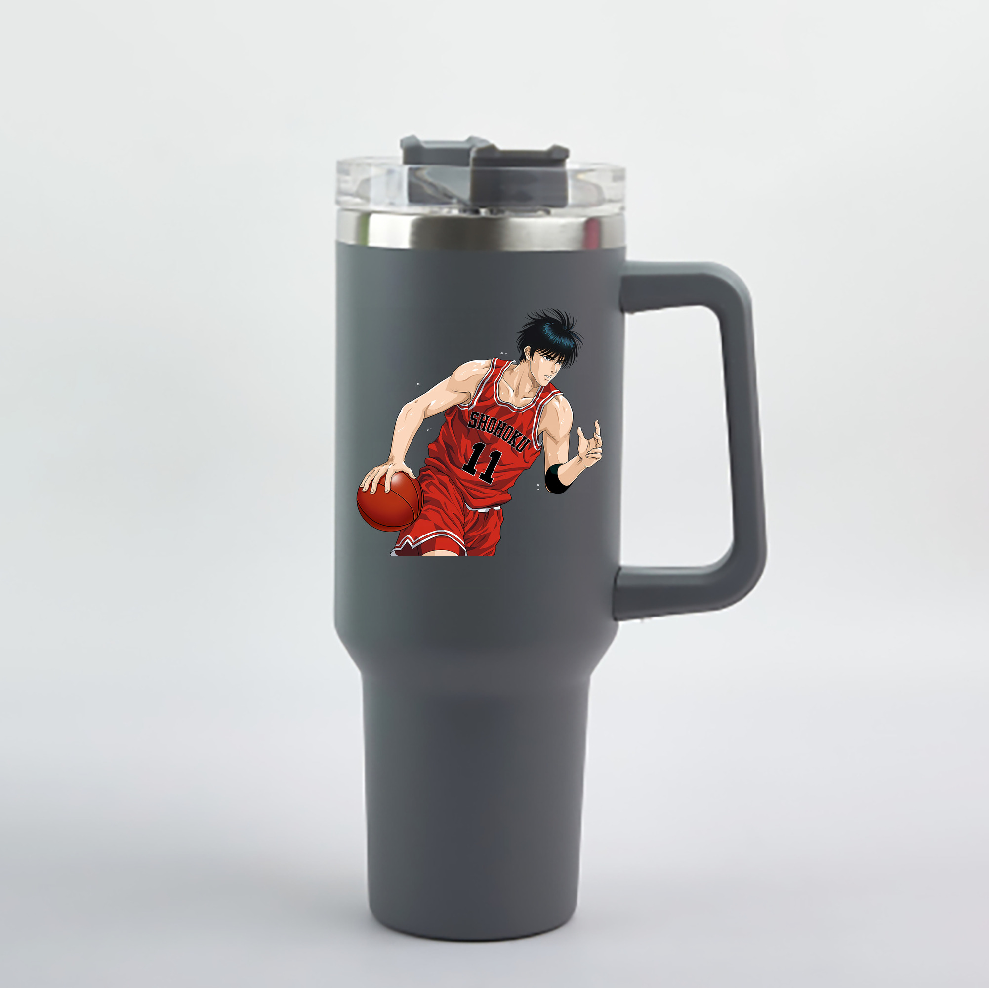 （画像用） SLAM DUNK／スラムダンク 1200mL車用タンブラー - クリスタルステッカー（プラスチックストロー付き）