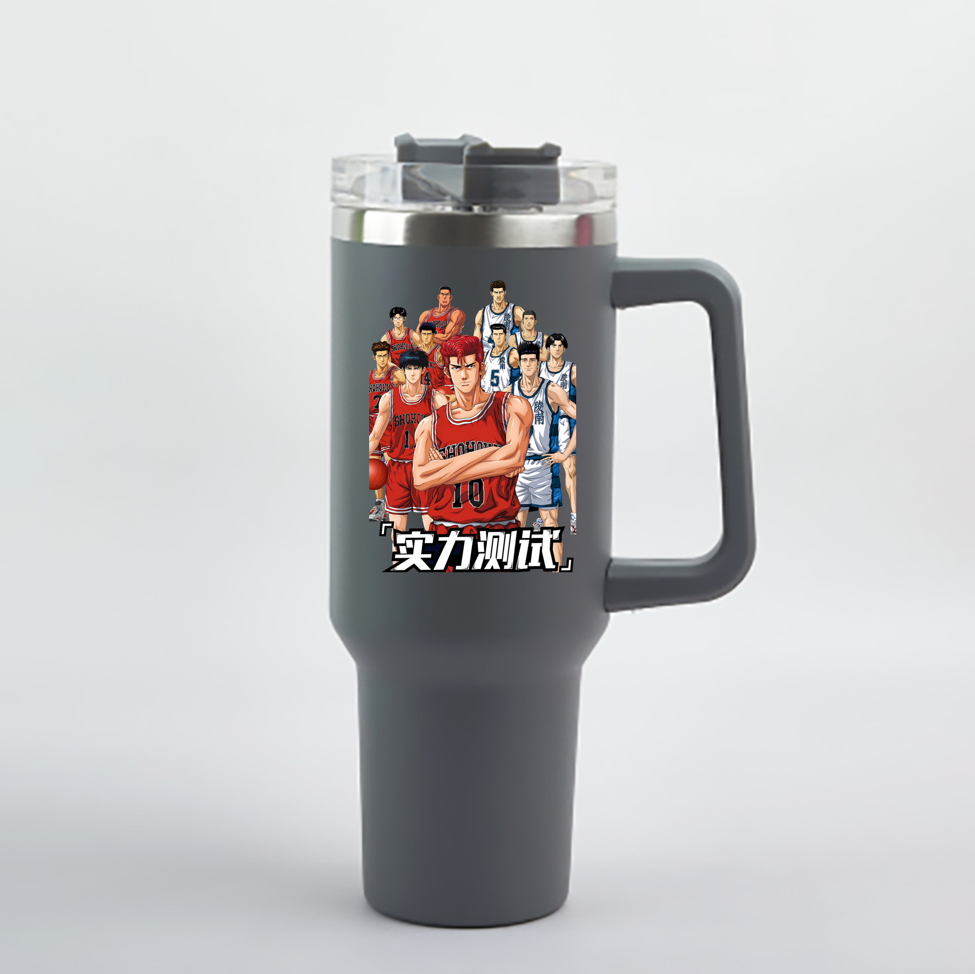 （画像用） SLAM DUNK／スラムダンク 1200mL車用タンブラー - クリスタルステッカー（プラスチックストロー付き）