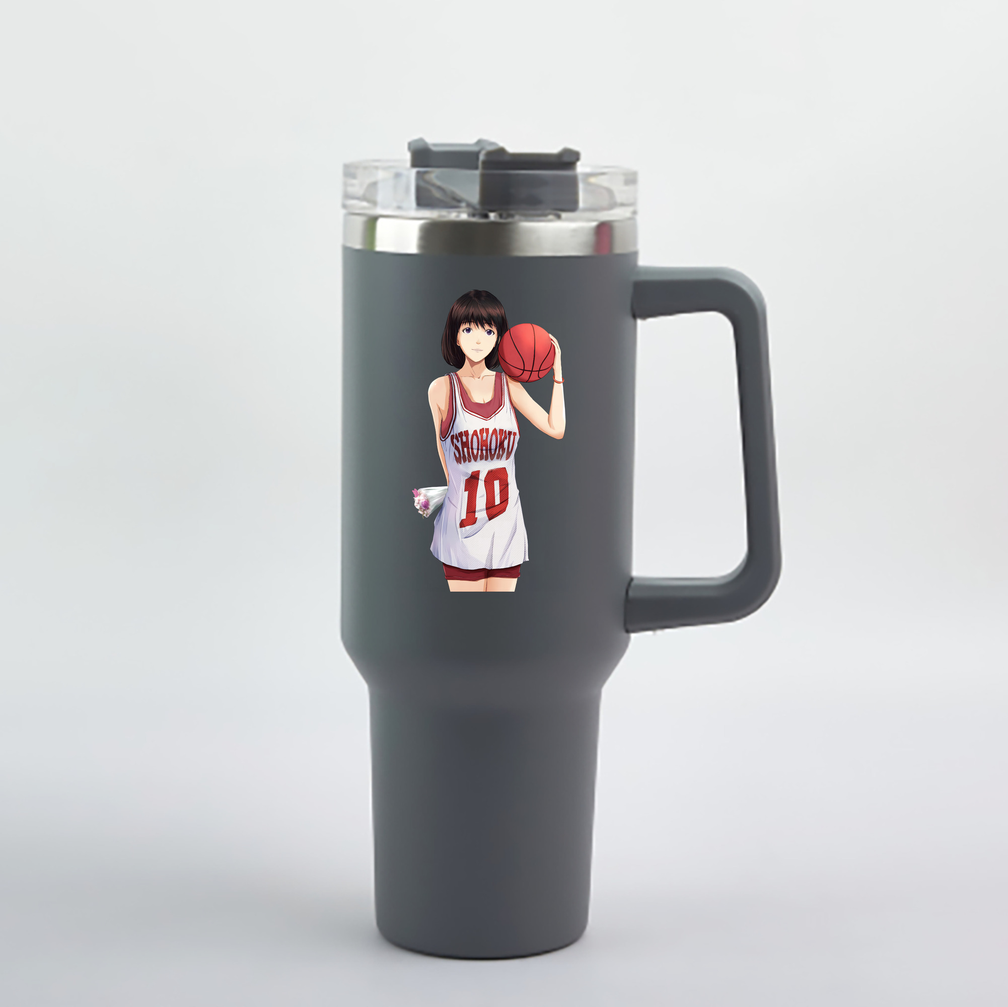 （画像用） SLAM DUNK／スラムダンク 1200mL車用タンブラー - クリスタルステッカー（プラスチックストロー付き）